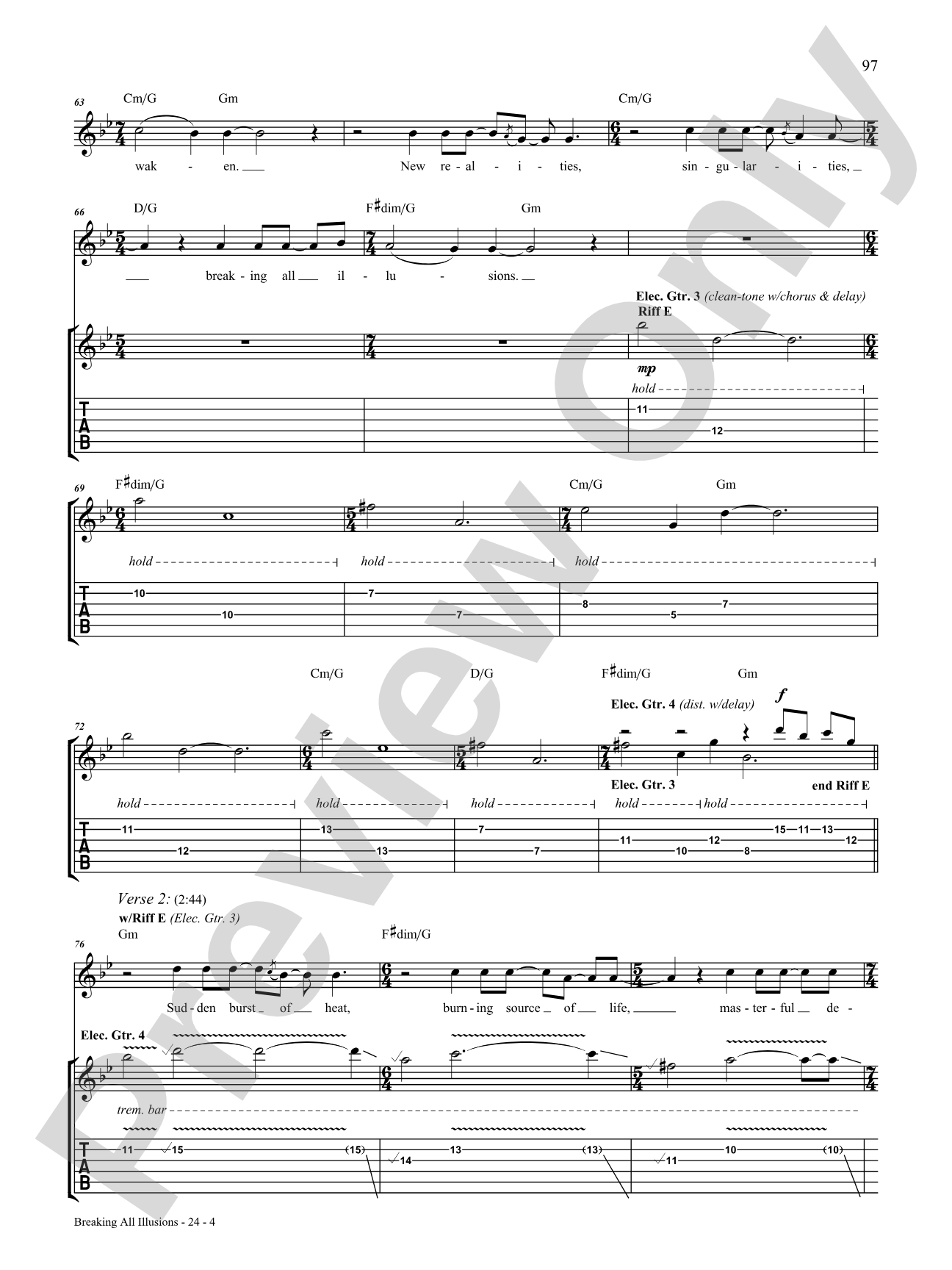 Breaking All Illusions: Authentic Guitar TAB