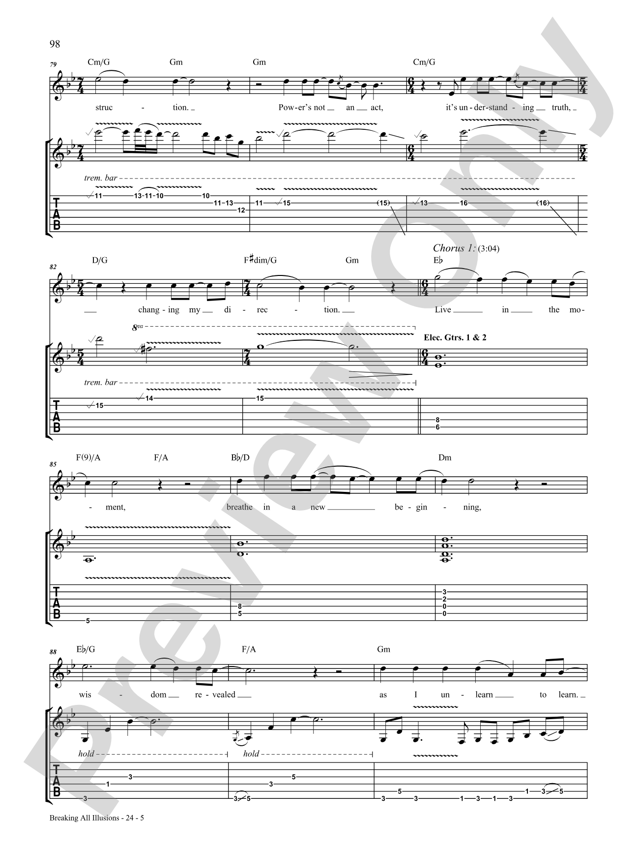Breaking All Illusions: Authentic Guitar TAB