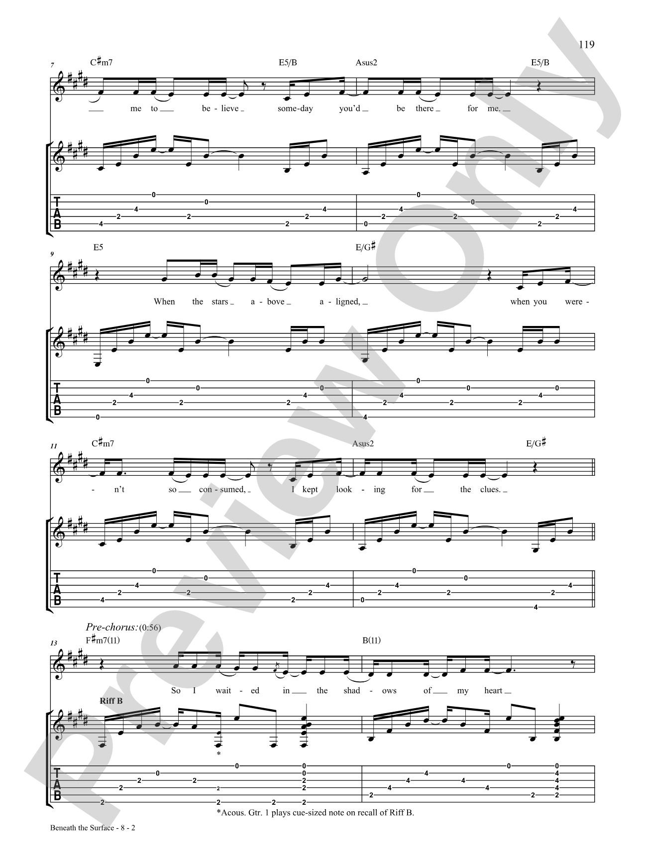 Beneath the Silence: Authentic Guitar TAB