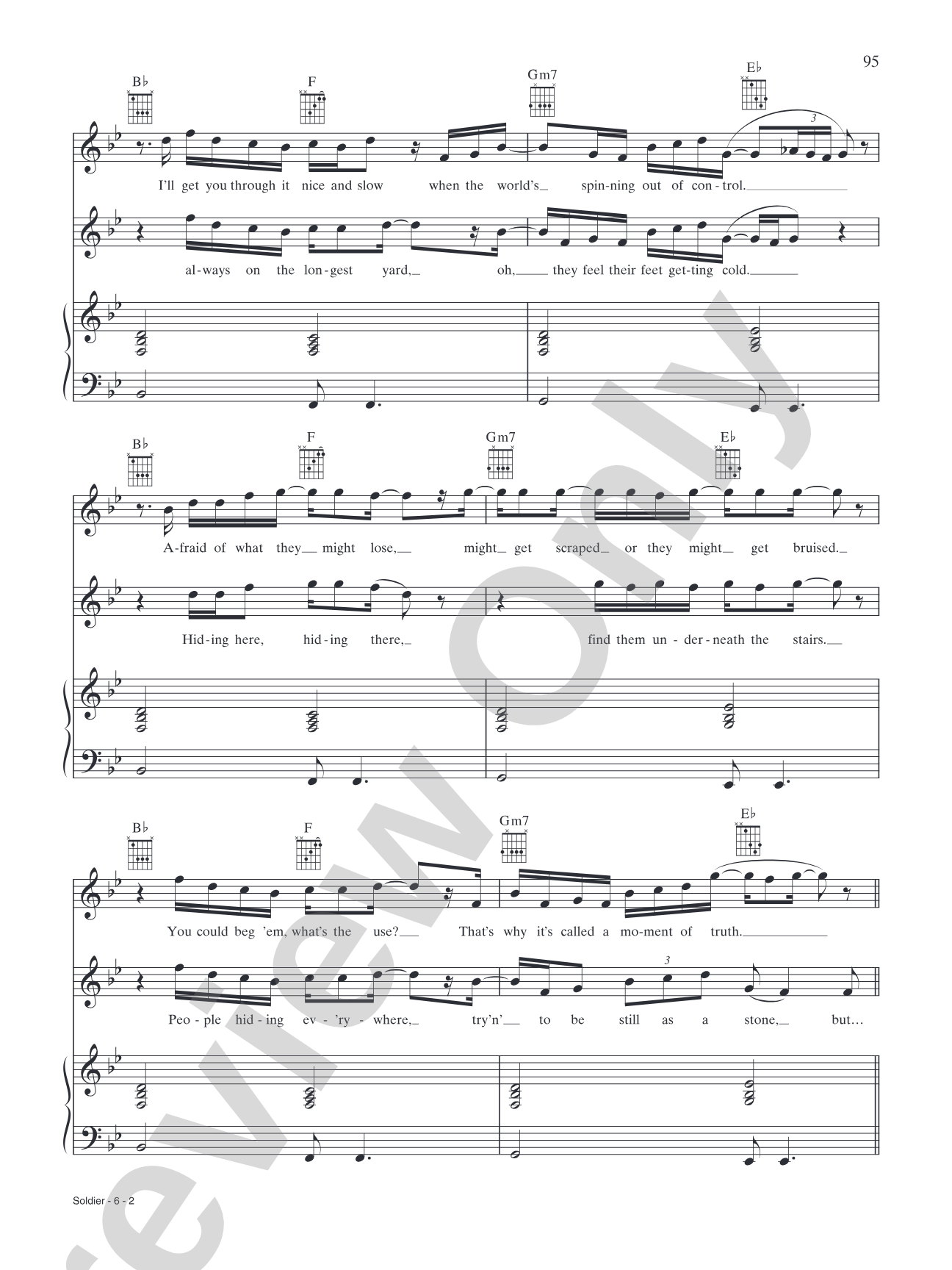 Soldier: Piano/Vocal/Chords