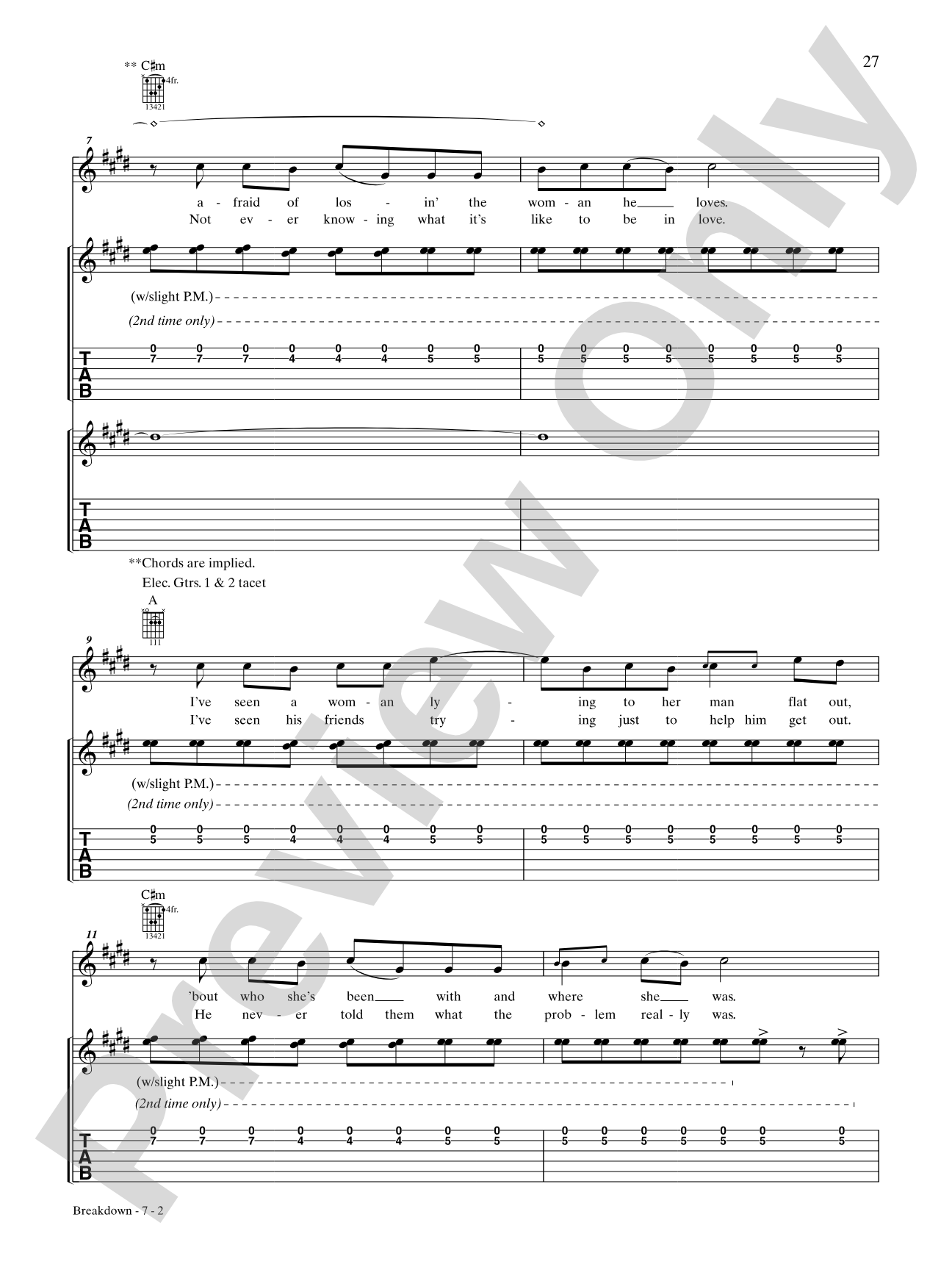 Breakdown: Authentic Guitar TAB