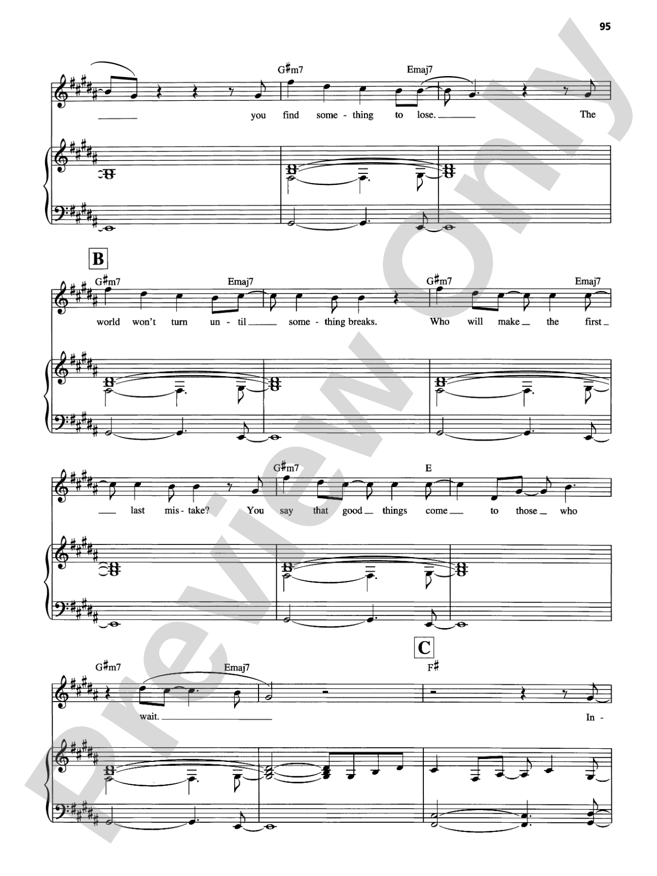 Bruised: Piano/Vocal/Chords
