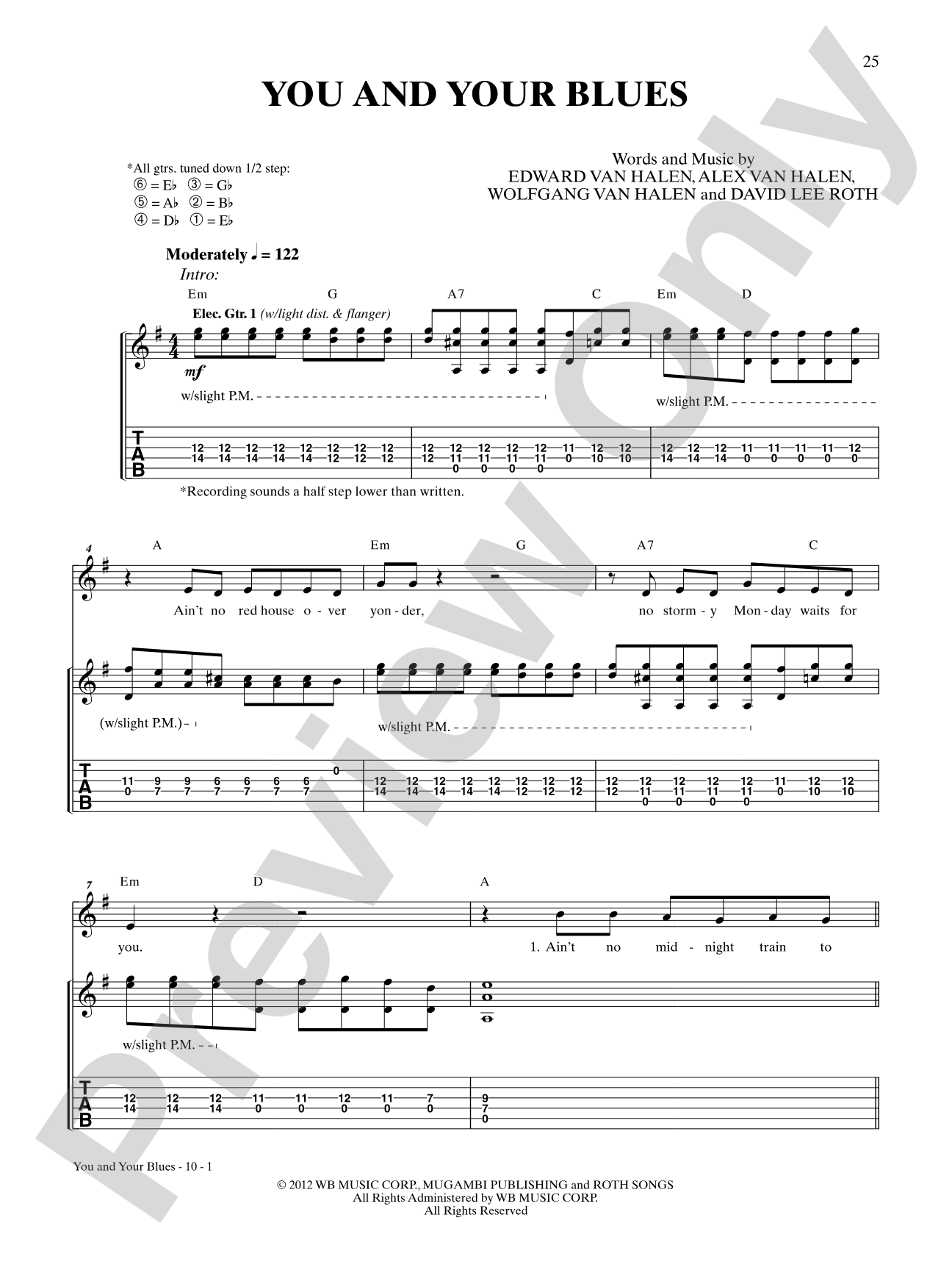 You and Your Blues: Authentic Guitar TAB