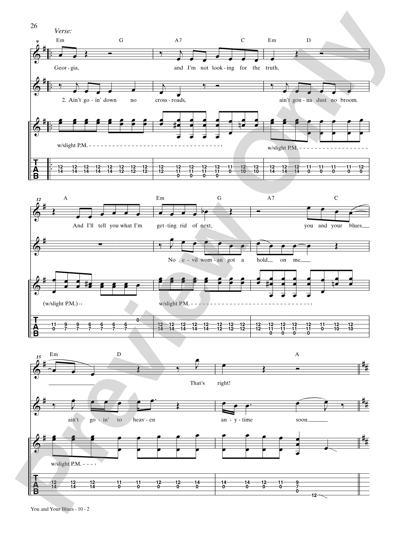 You and Your Blues: Authentic Guitar TAB