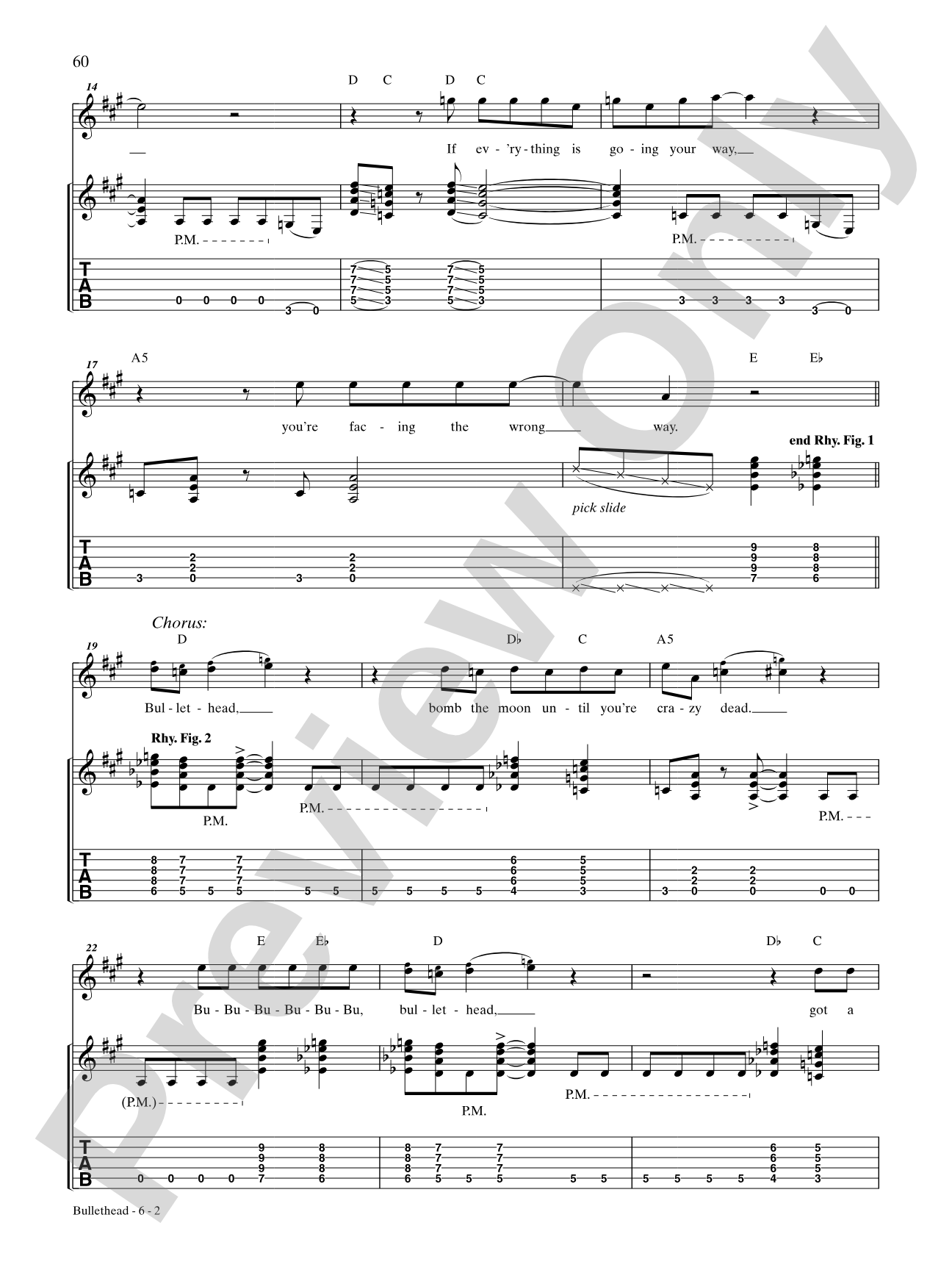 Bullethead: Authentic Guitar TAB