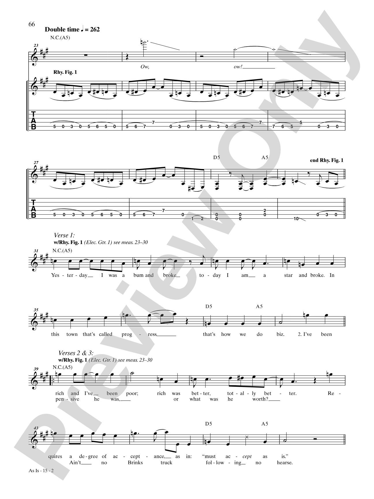 As Is: Authentic Guitar TAB