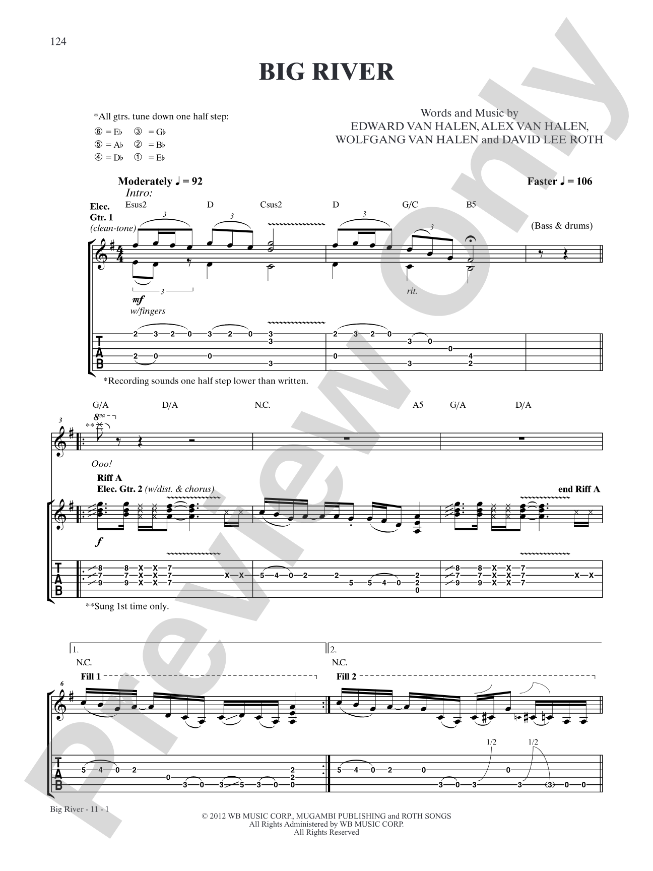 Big River: Authentic Guitar TAB