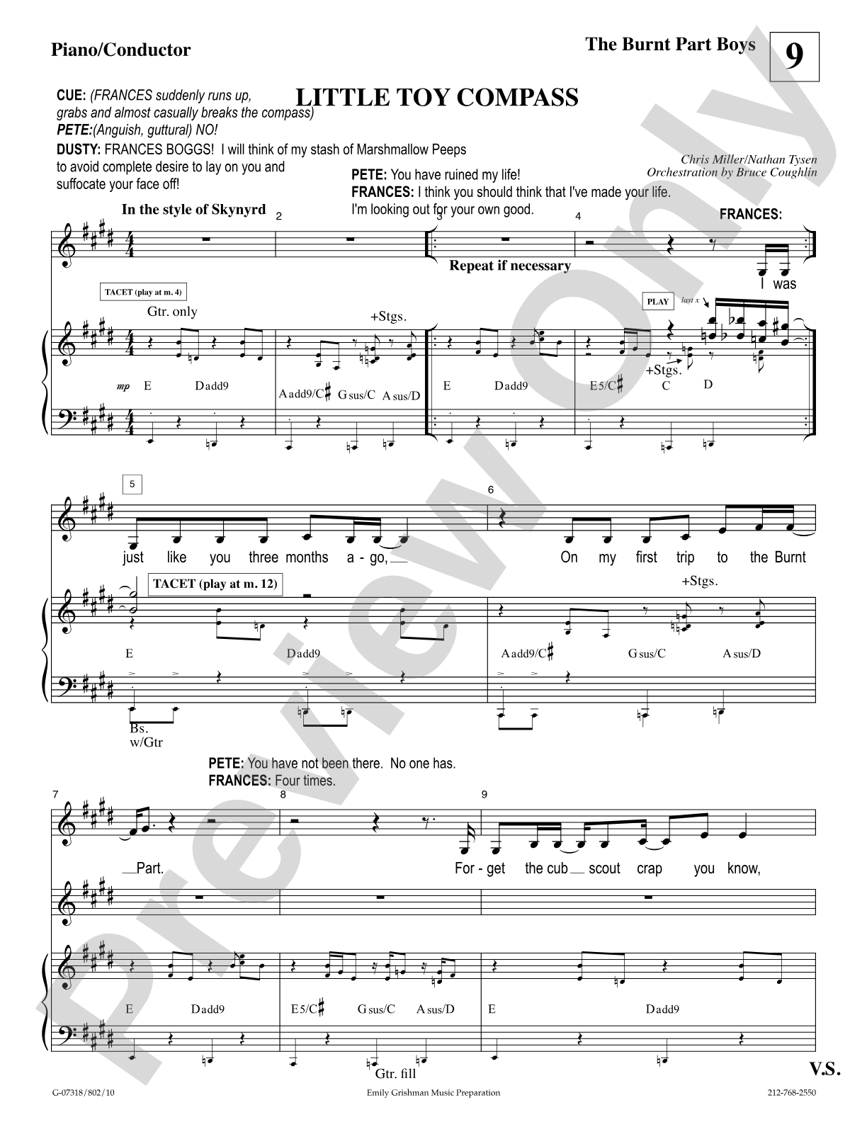 Little Toy Compass (from "The Burnt Part Boys"): Piano/Vocal/Chords Digital Sheet Music