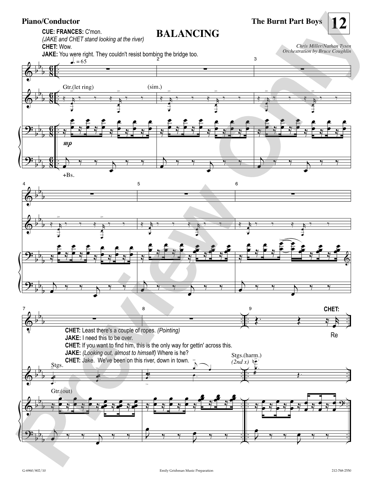 Balancing (from "The Burnt Part Boys"): Piano/Vocal/Chords Digital Sheet Music