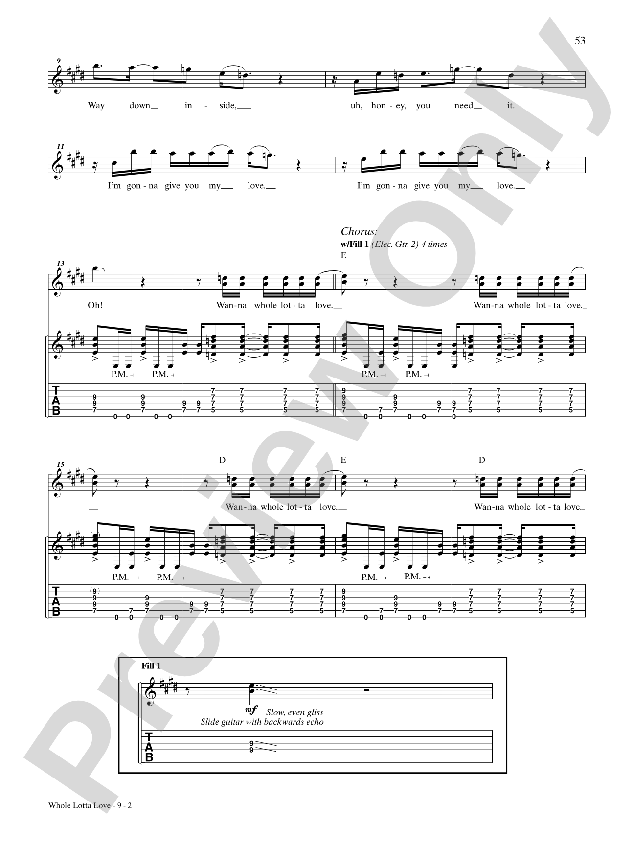 Whole Lotta Love: Authentic Guitar TAB