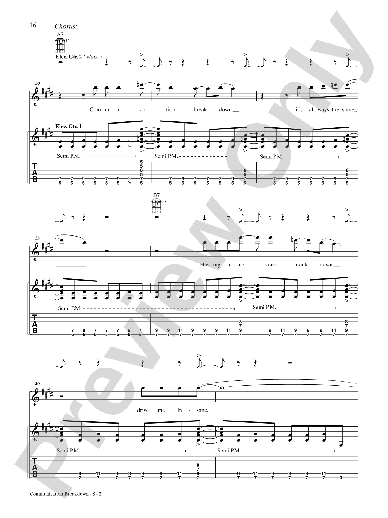 Communication Breakdown: Authentic Guitar TAB