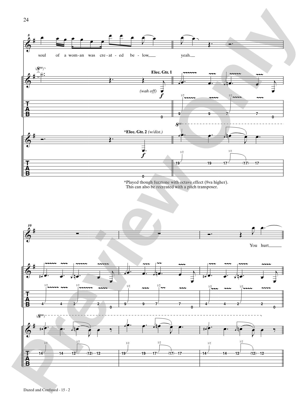 Dazed and Confused: Authentic Guitar TAB