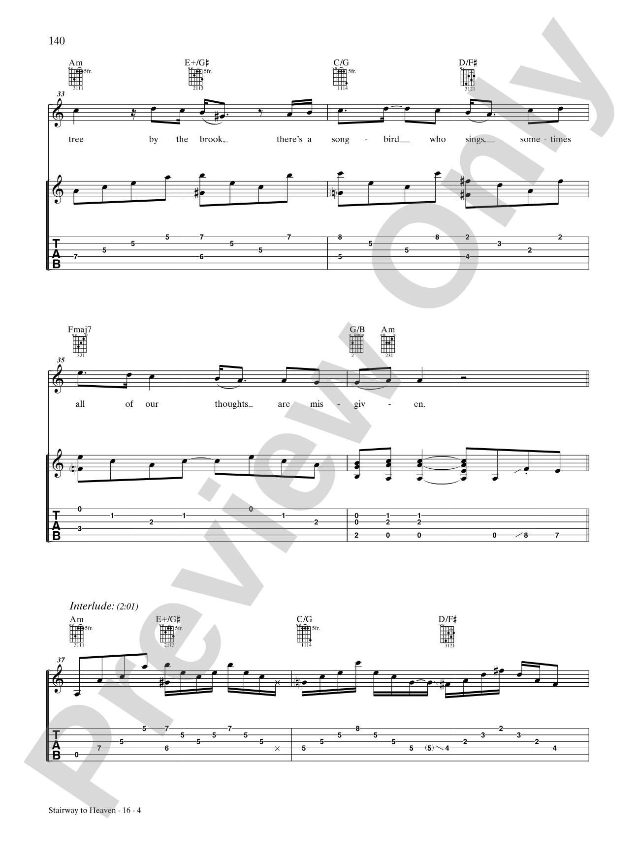 Stairway to Heaven: Authentic Guitar TAB