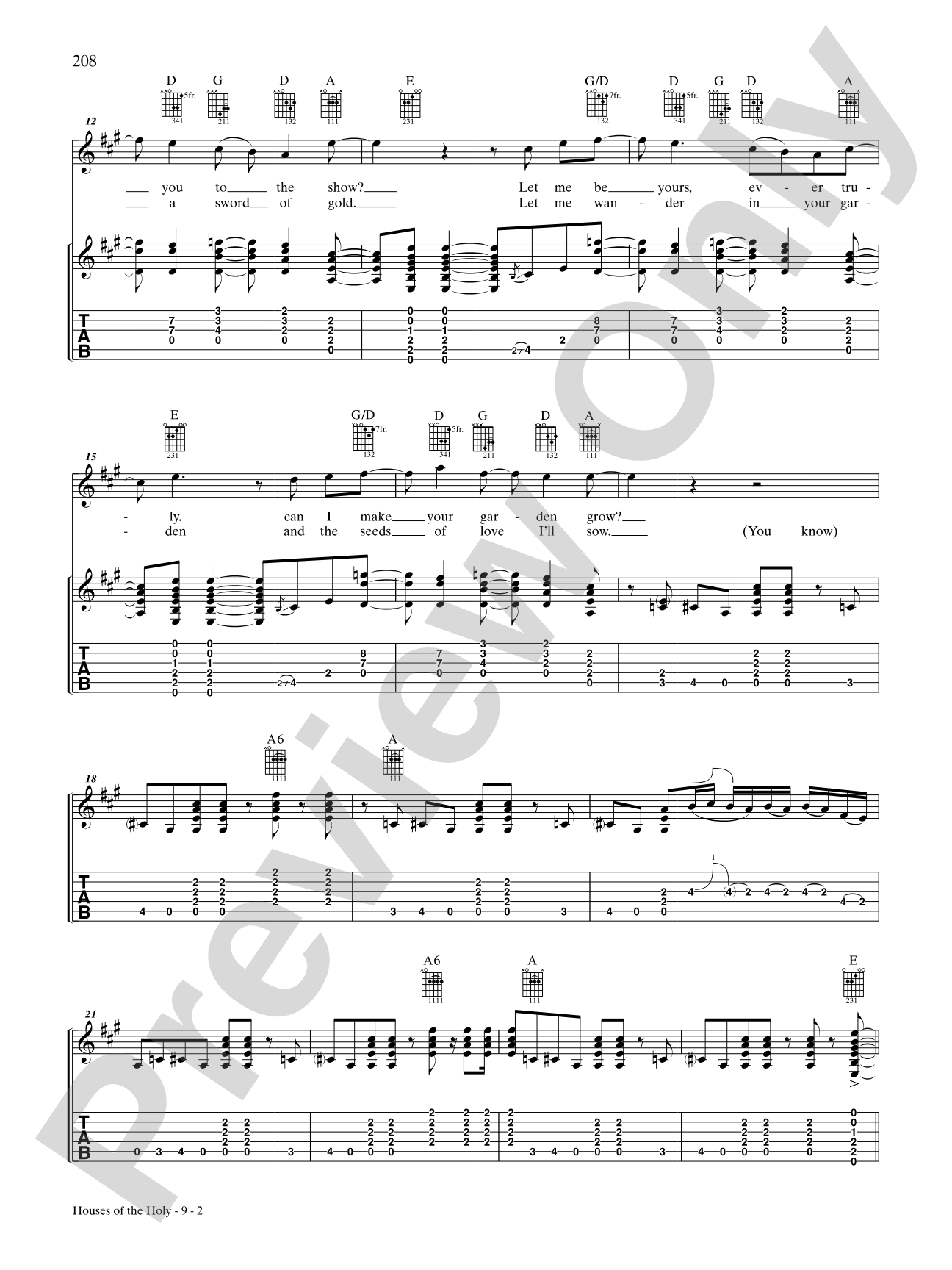 Houses of the Holy: Authentic Guitar TAB