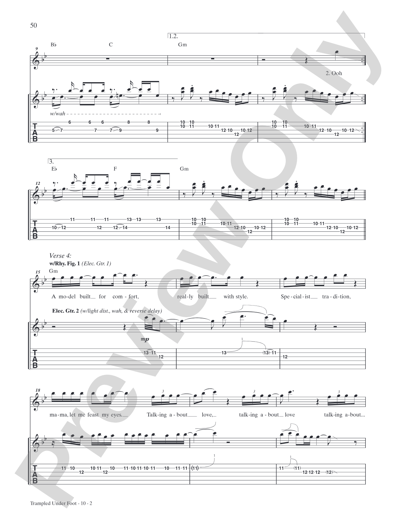 Trampled Under Foot: Authentic Guitar TAB