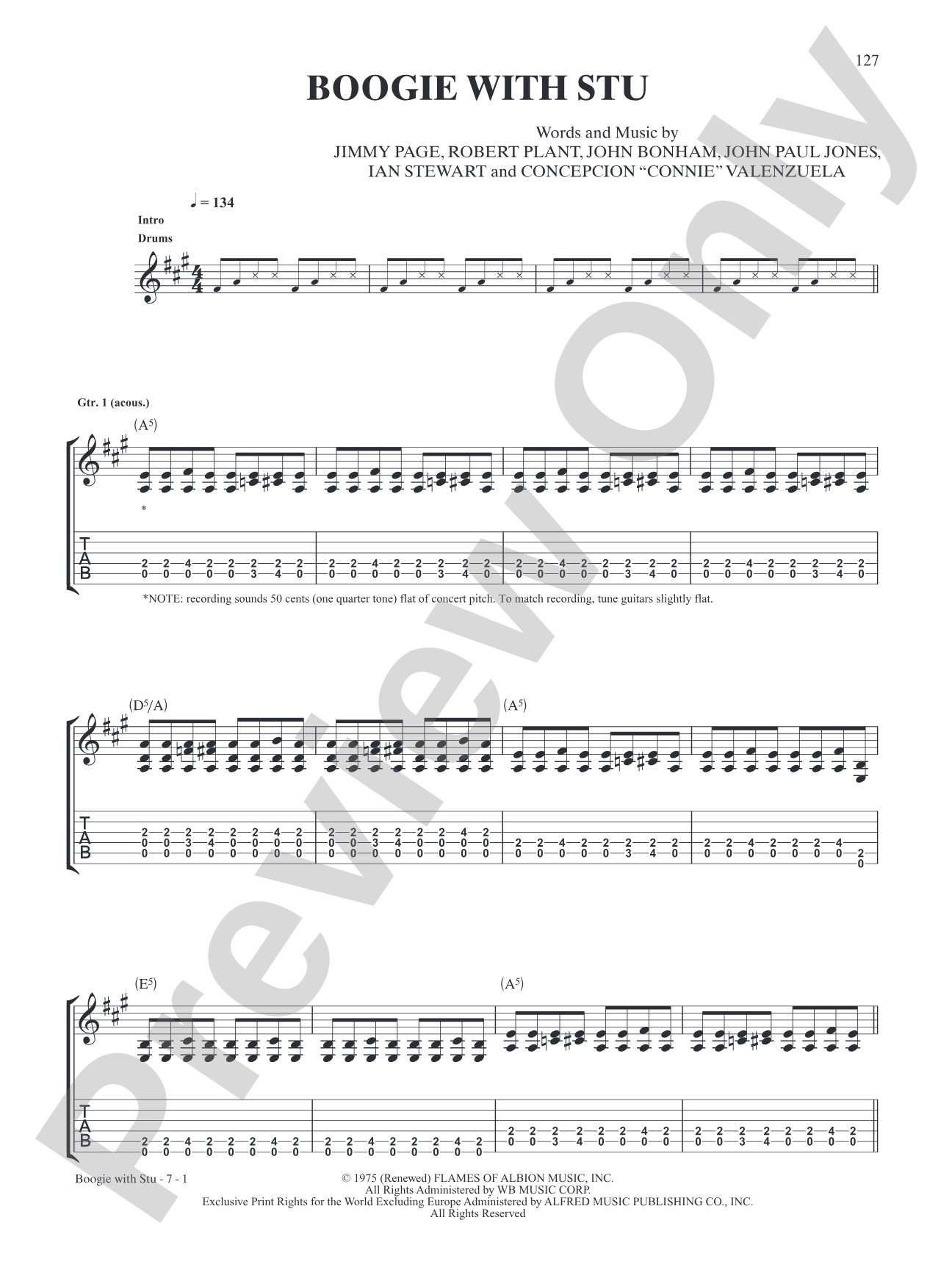 Boogie with Stu: Authentic Guitar TAB