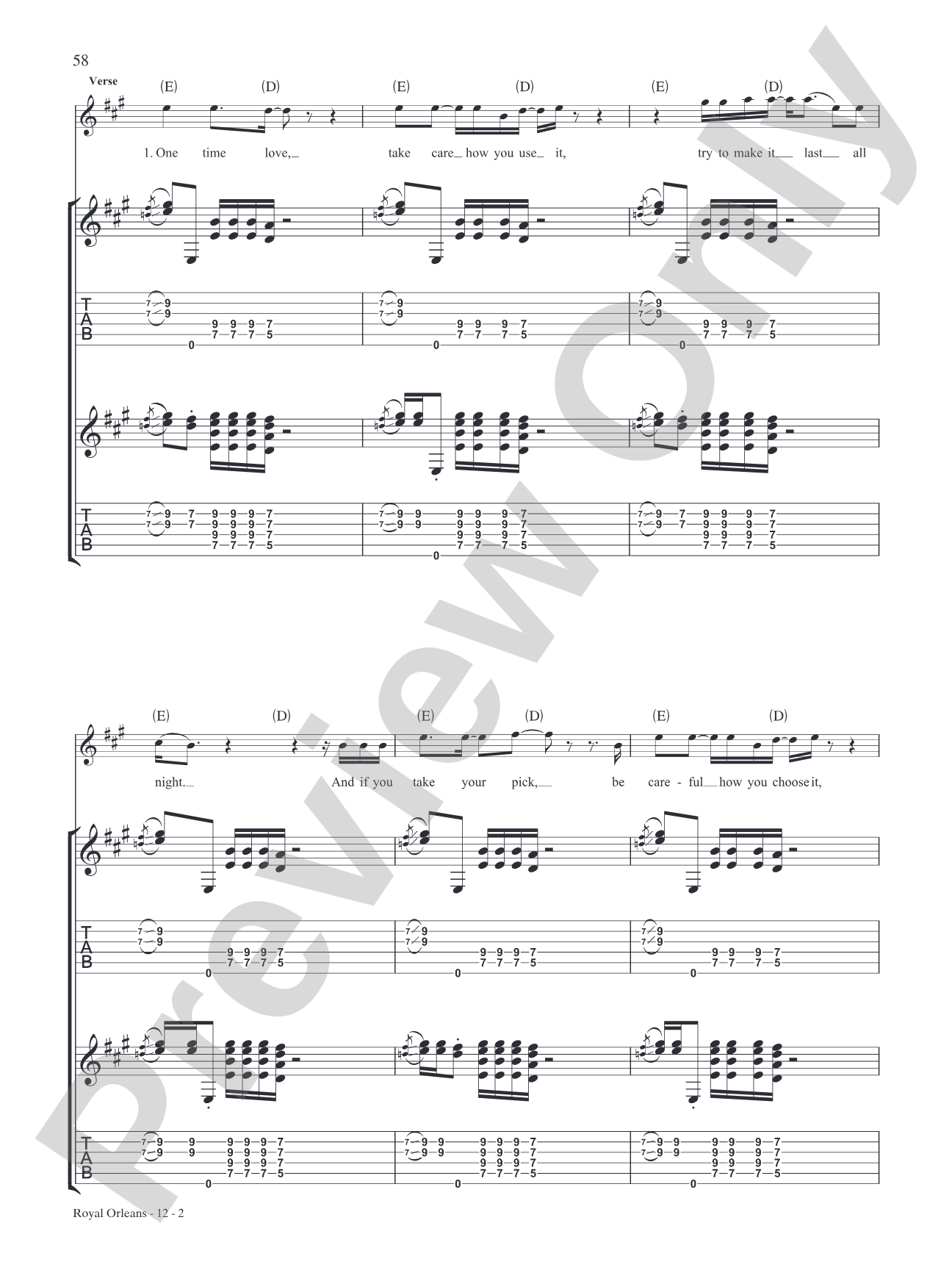 Royal Orleans: Authentic Guitar TAB