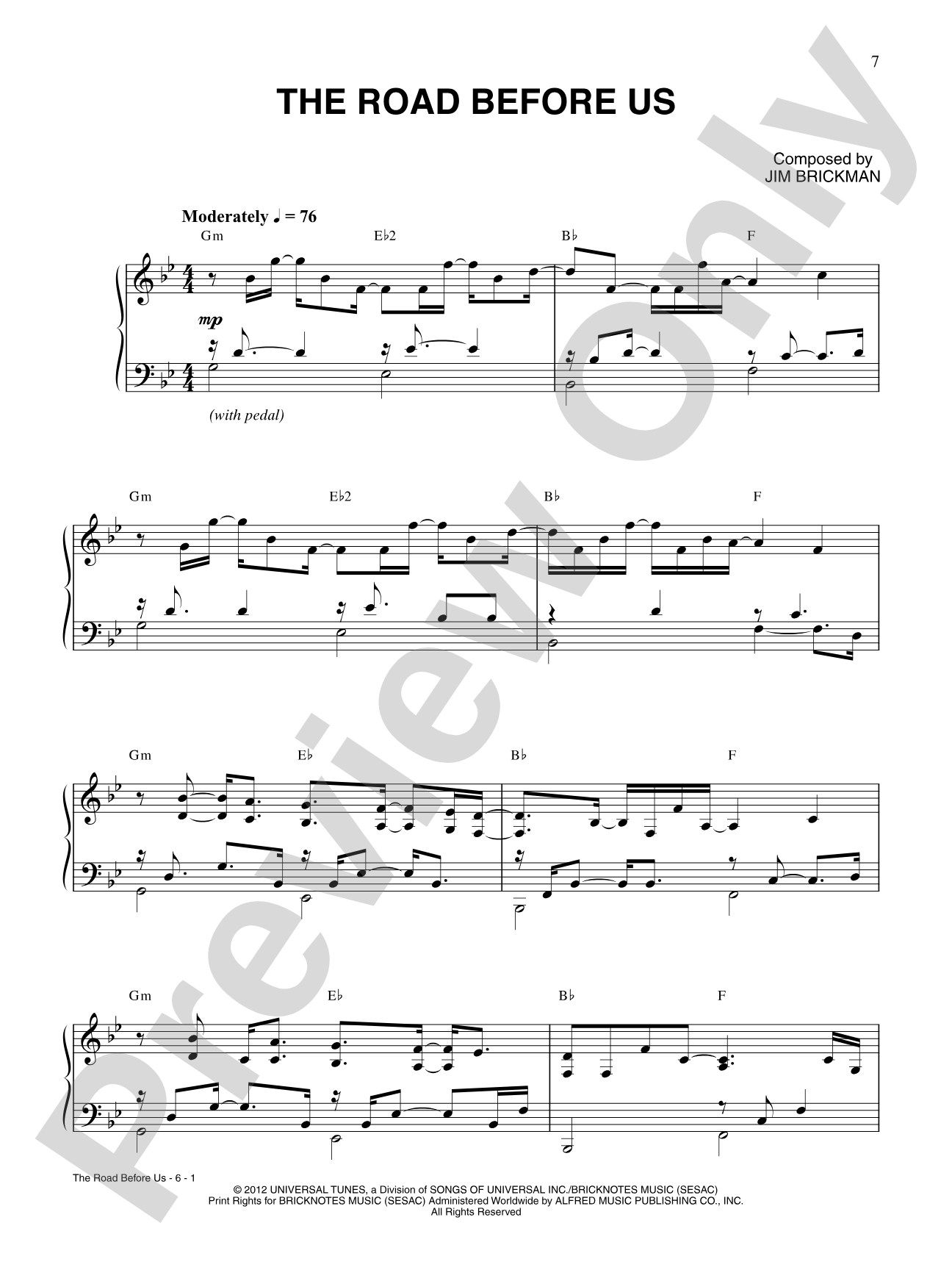 The Road Before Us: Piano/Vocal/Chords