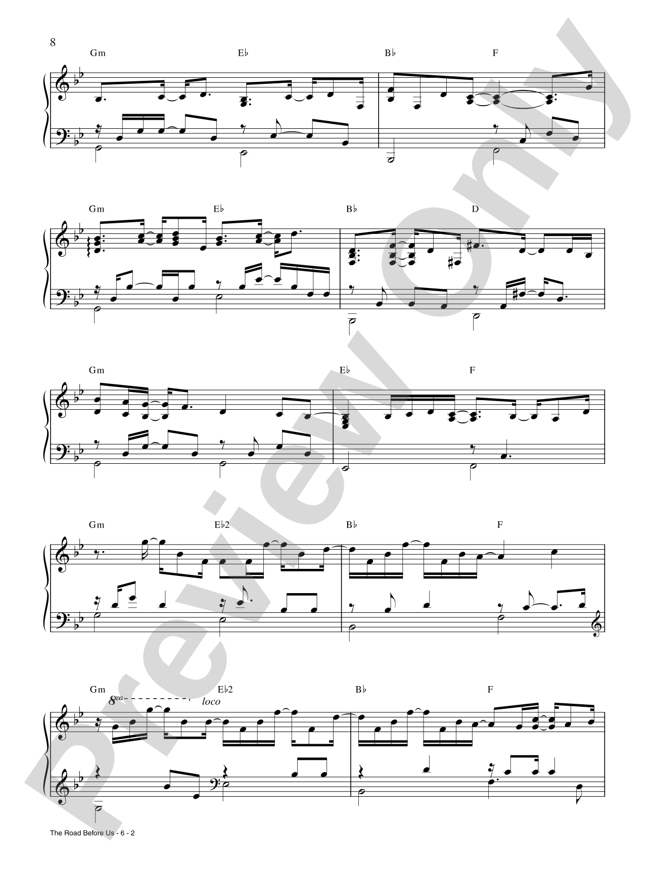 The Road Before Us: Piano/Vocal/Chords