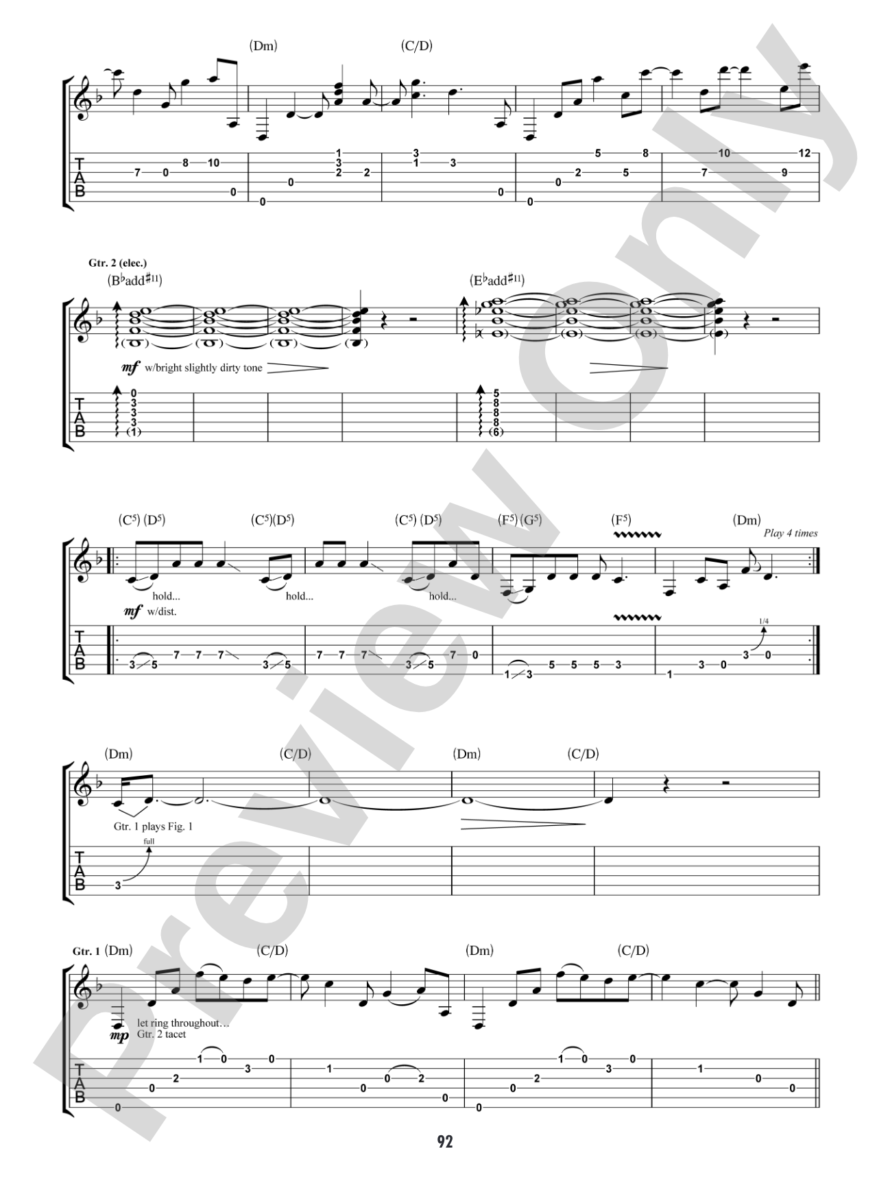 No Quarter: Authentic Guitar TAB