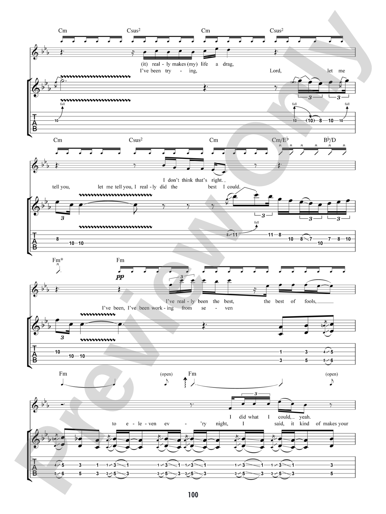 Since I've Been Loving You: Authentic Guitar TAB