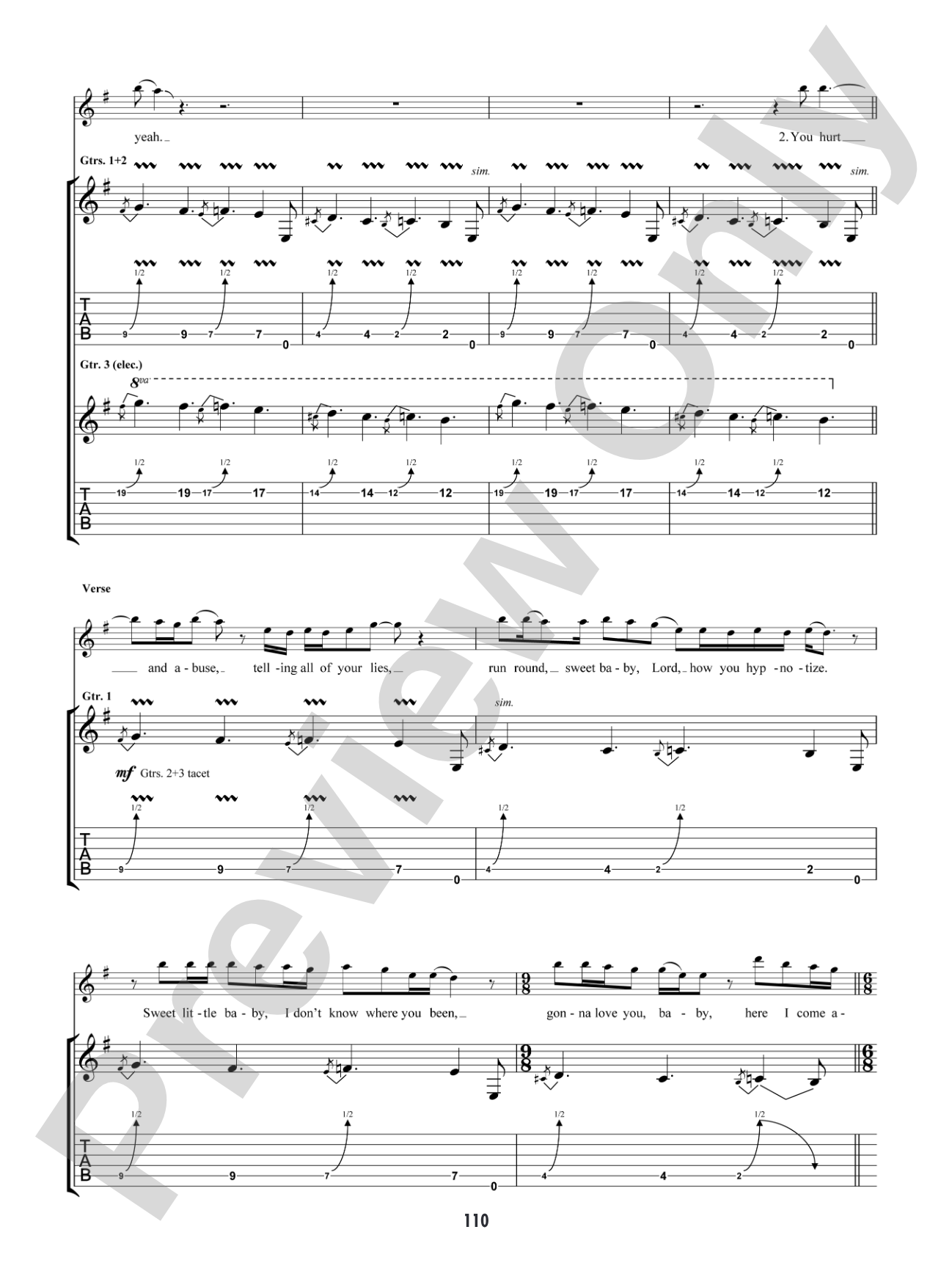 Dazed and Confused: Authentic Guitar TAB