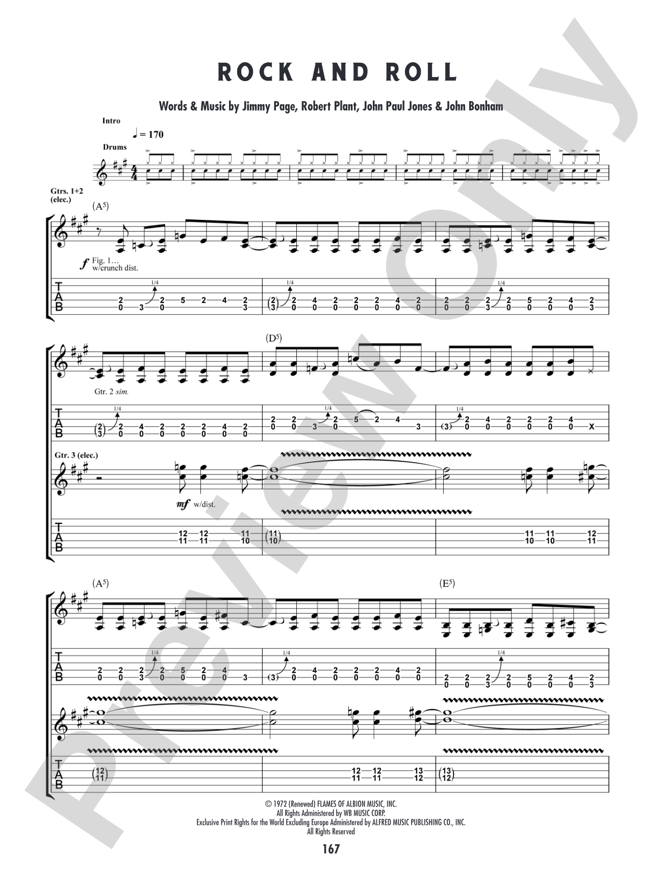 Rock and Roll: Authentic Guitar TAB