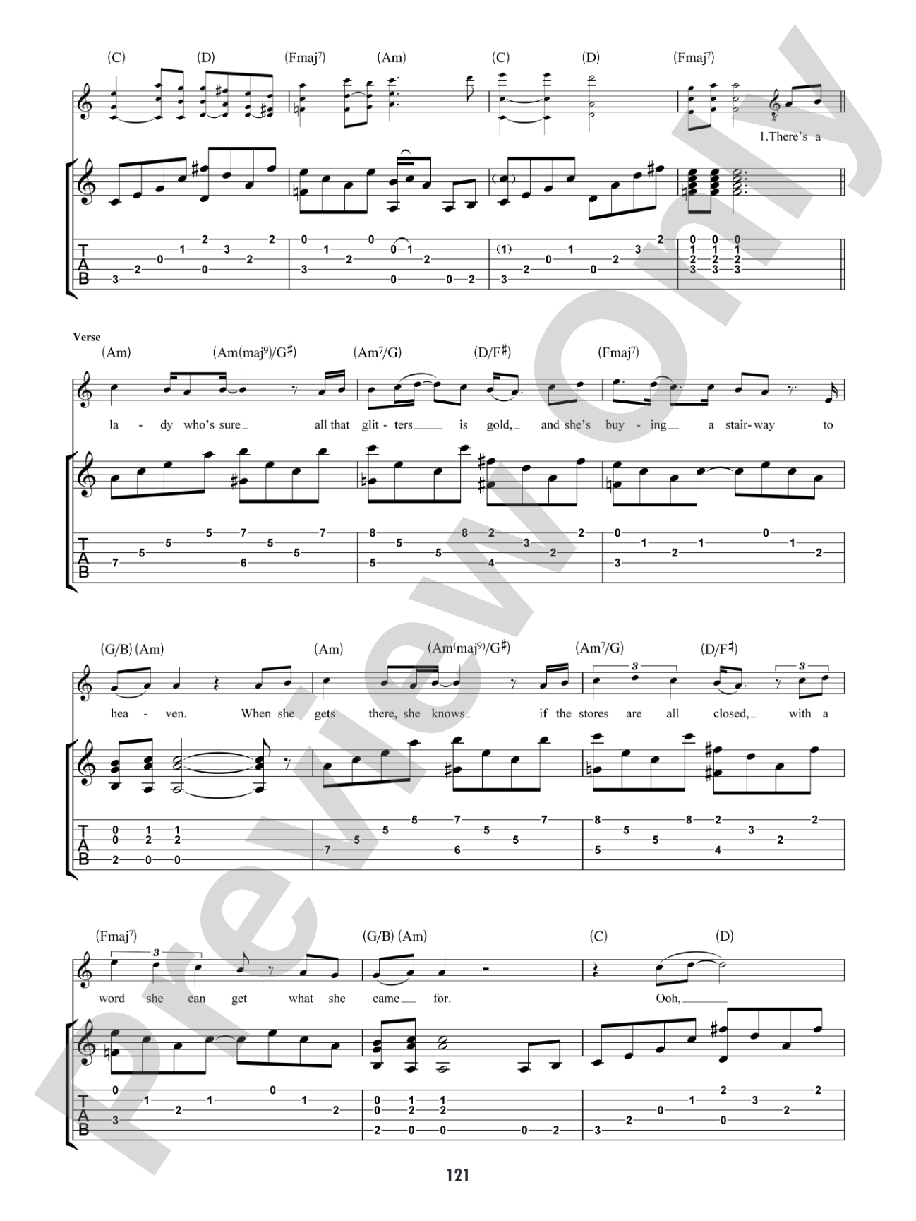Stairway to Heaven: Authentic Guitar TAB