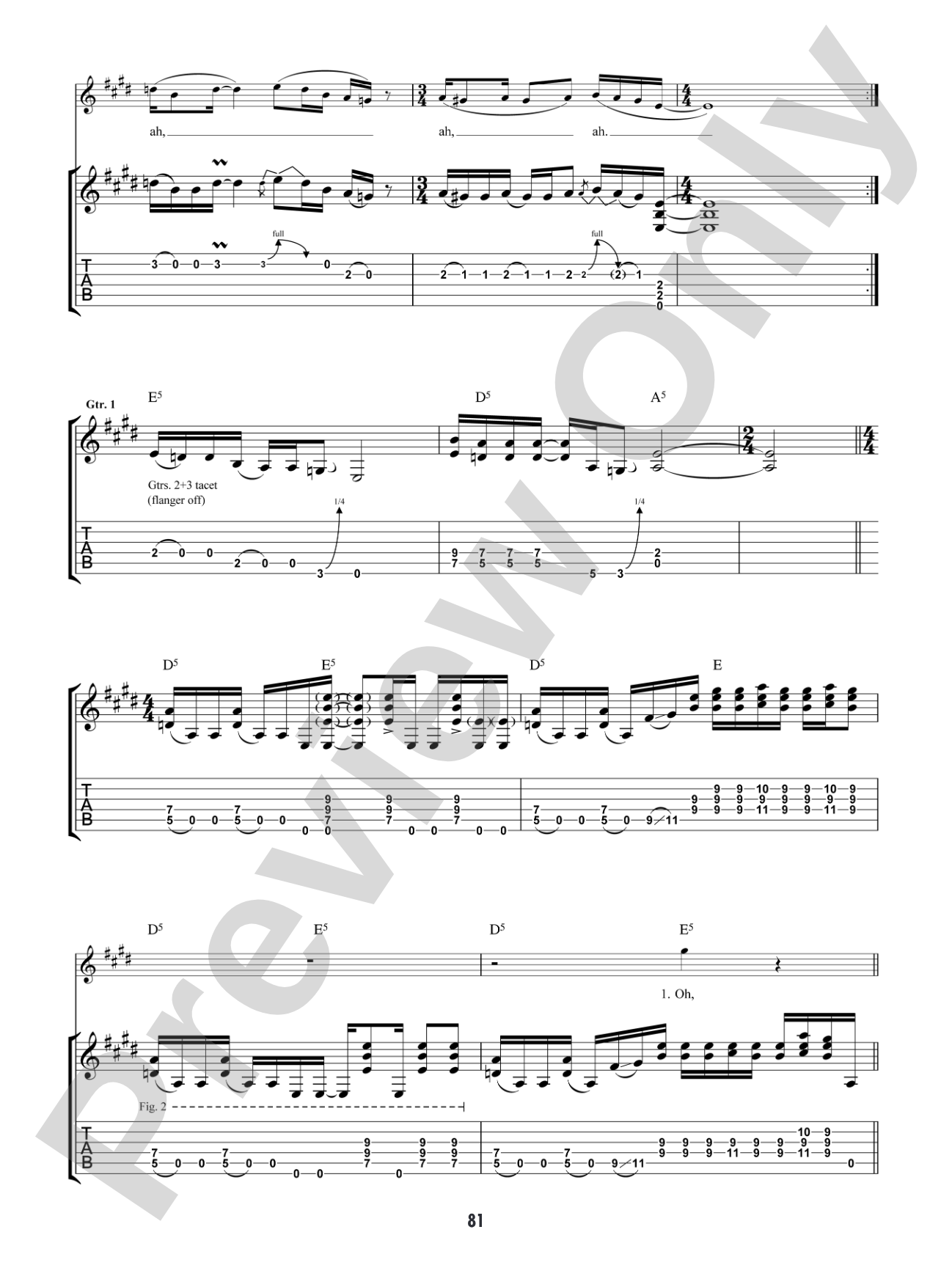 Nobody's Fault but Mine: Authentic Guitar TAB