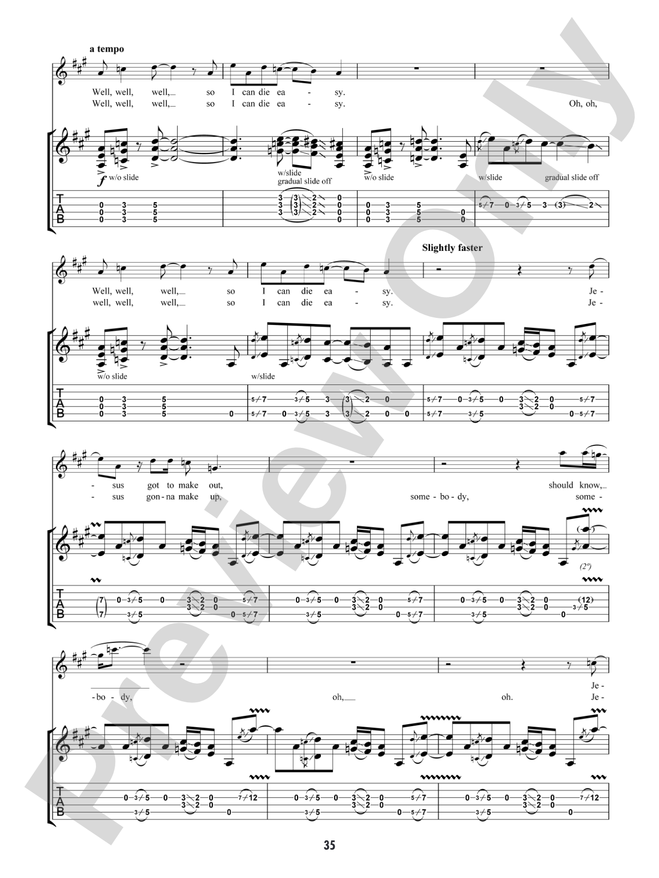 In My Time of Dying: Authentic Guitar TAB