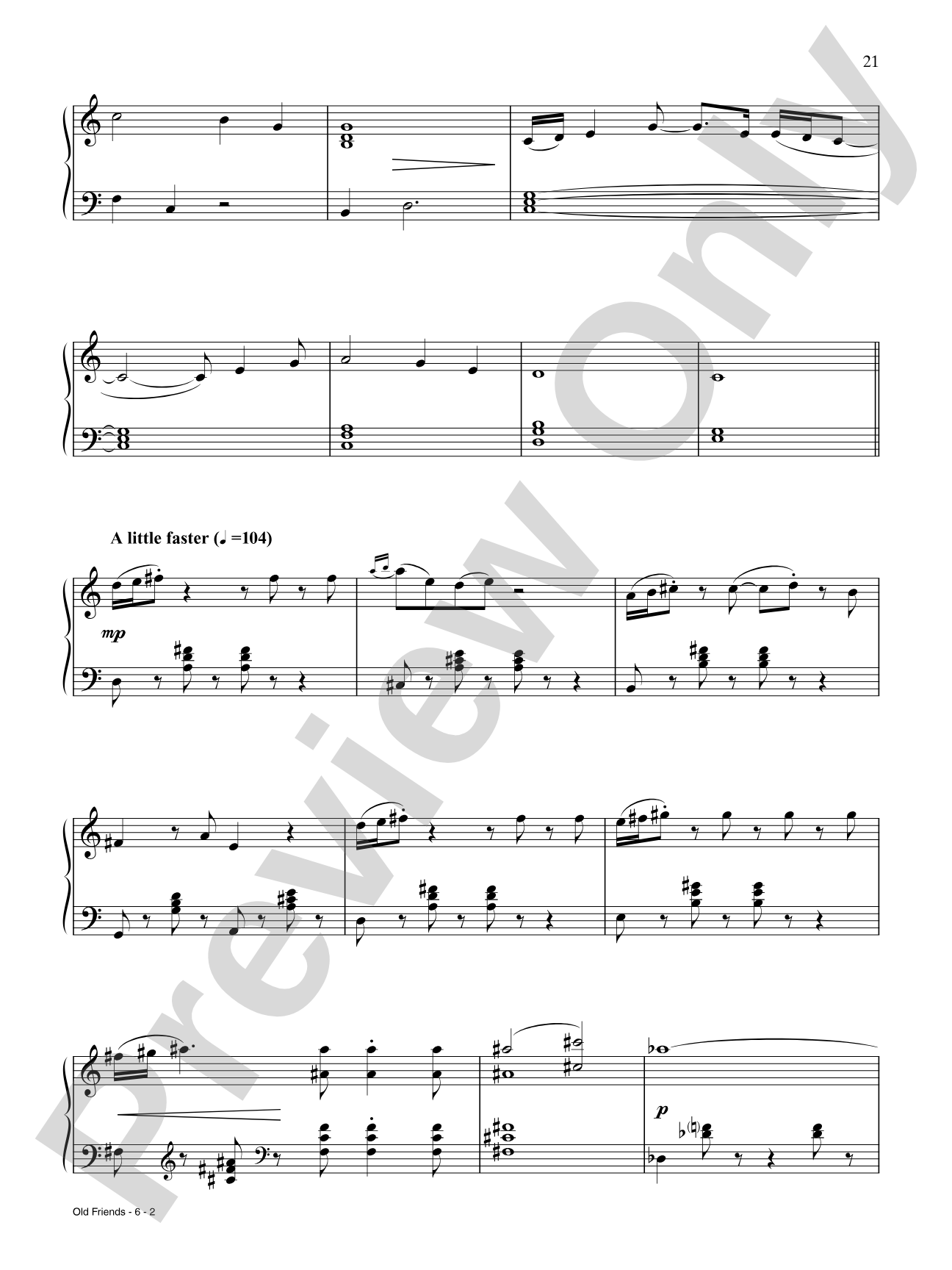 Old Friends: Piano/Vocal