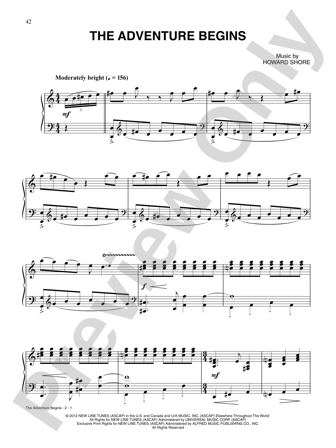 The Adventure Begins: Piano/Vocal