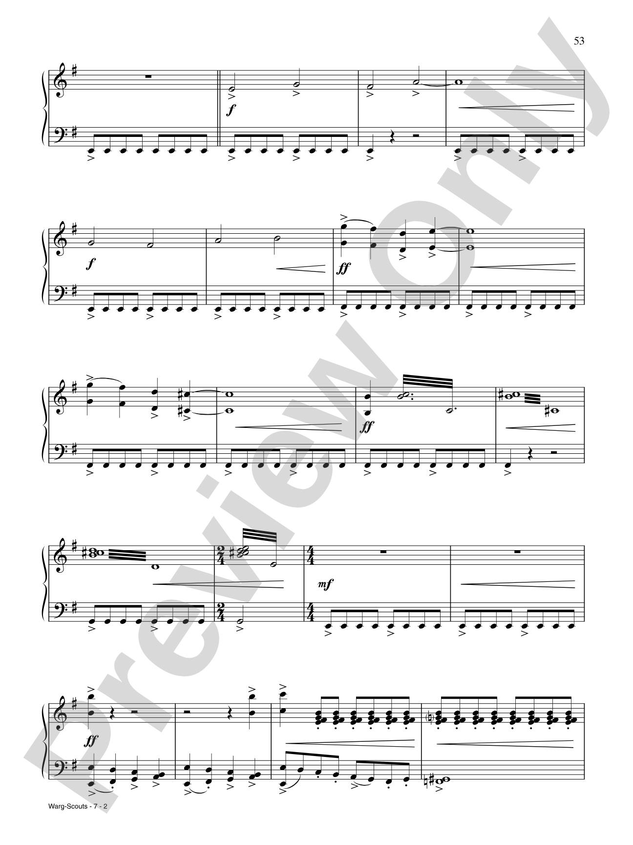 Warg-scouts: Piano/Vocal
