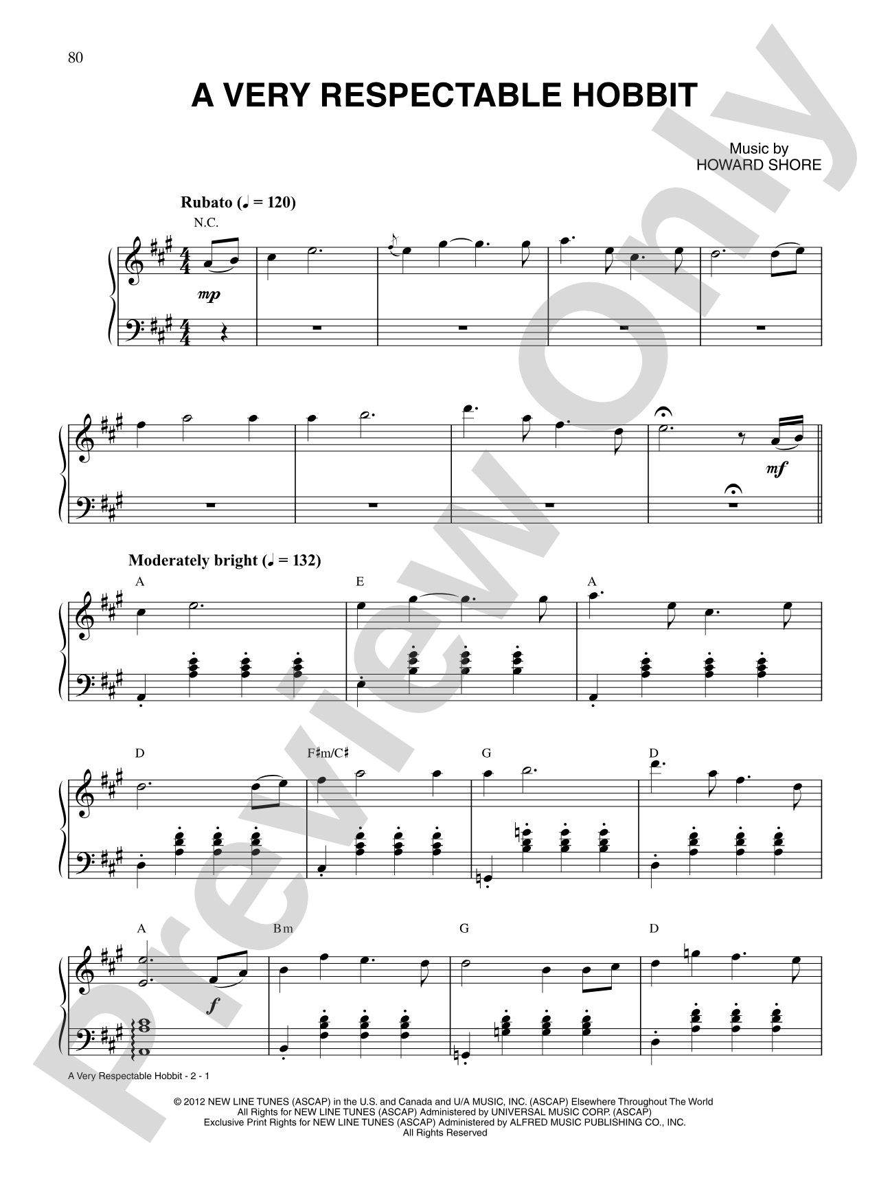 A Very Respectable Hobbit: Piano/Vocal