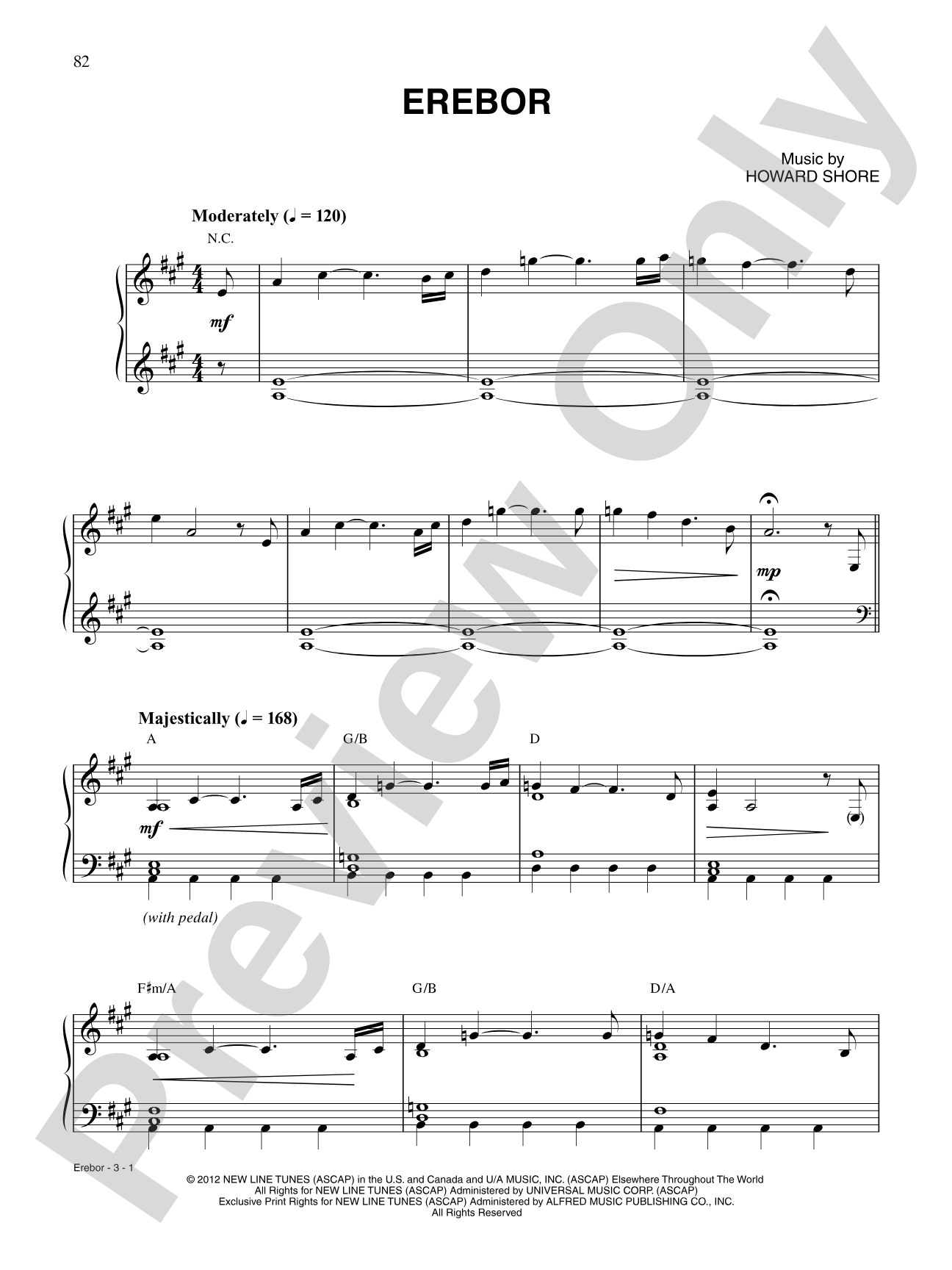 Erebor: Piano/Vocal