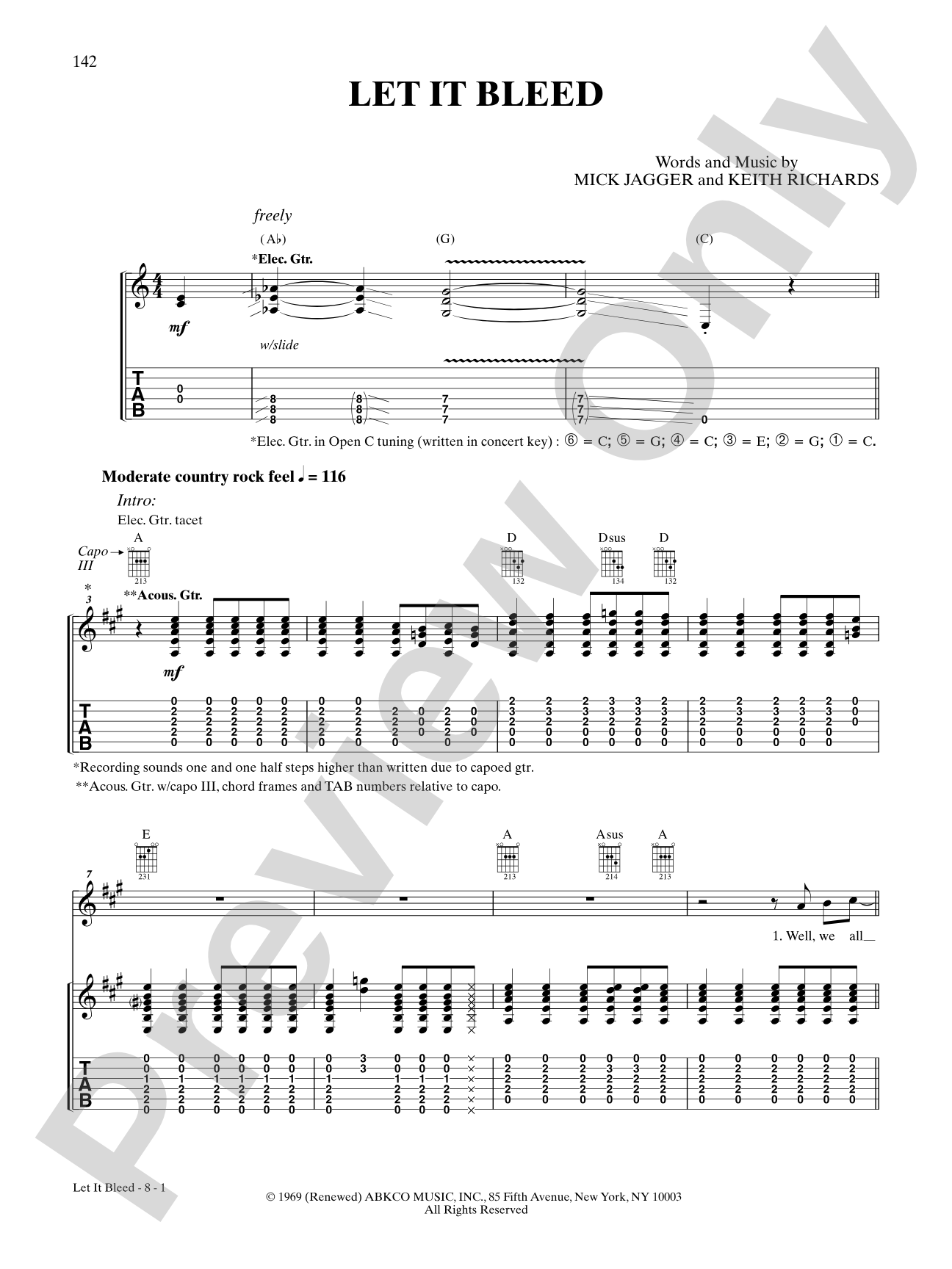 Let It Bleed: Authentic Guitar TAB