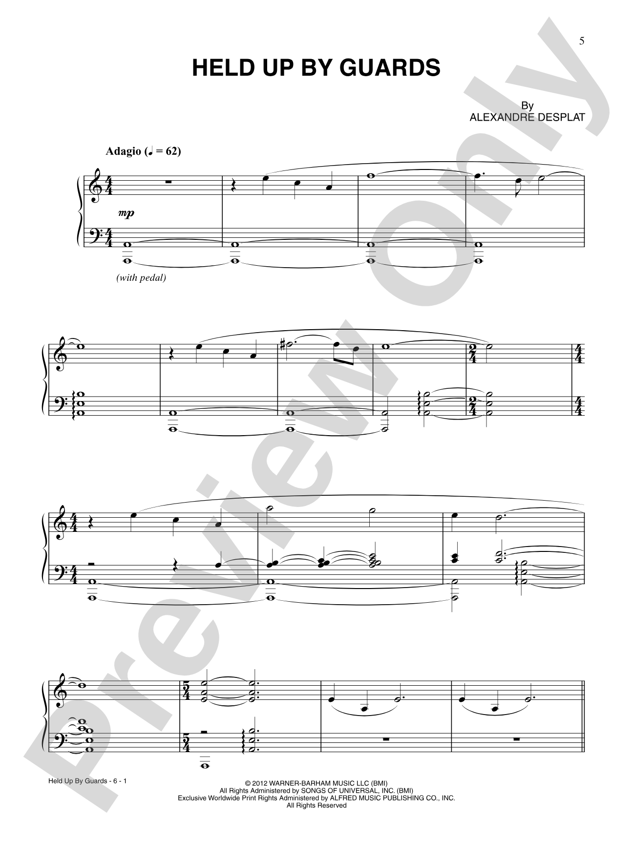 Help Up by Guards: Piano