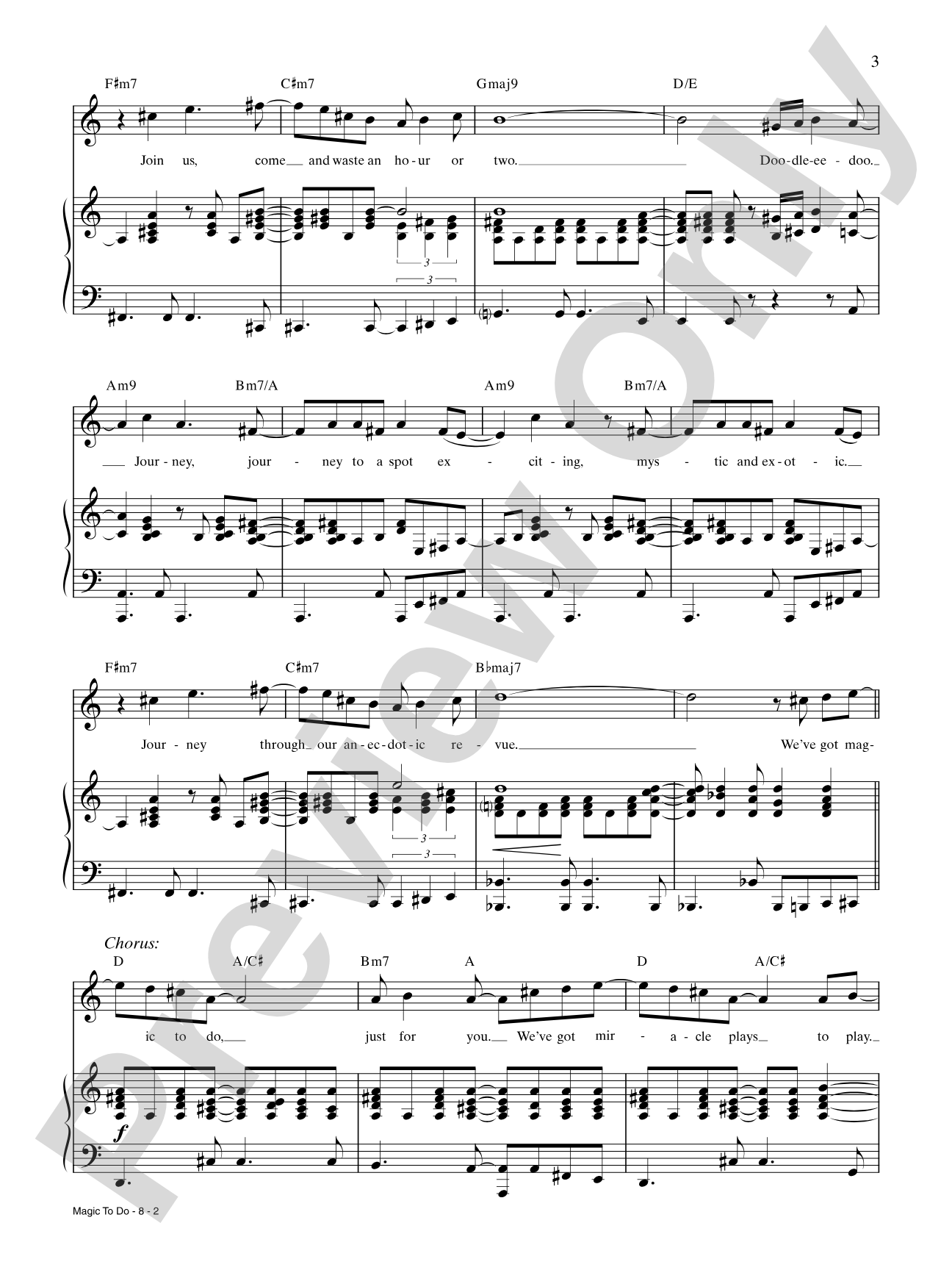 Magic to Do (from Pippin): Piano/Vocal/Chords