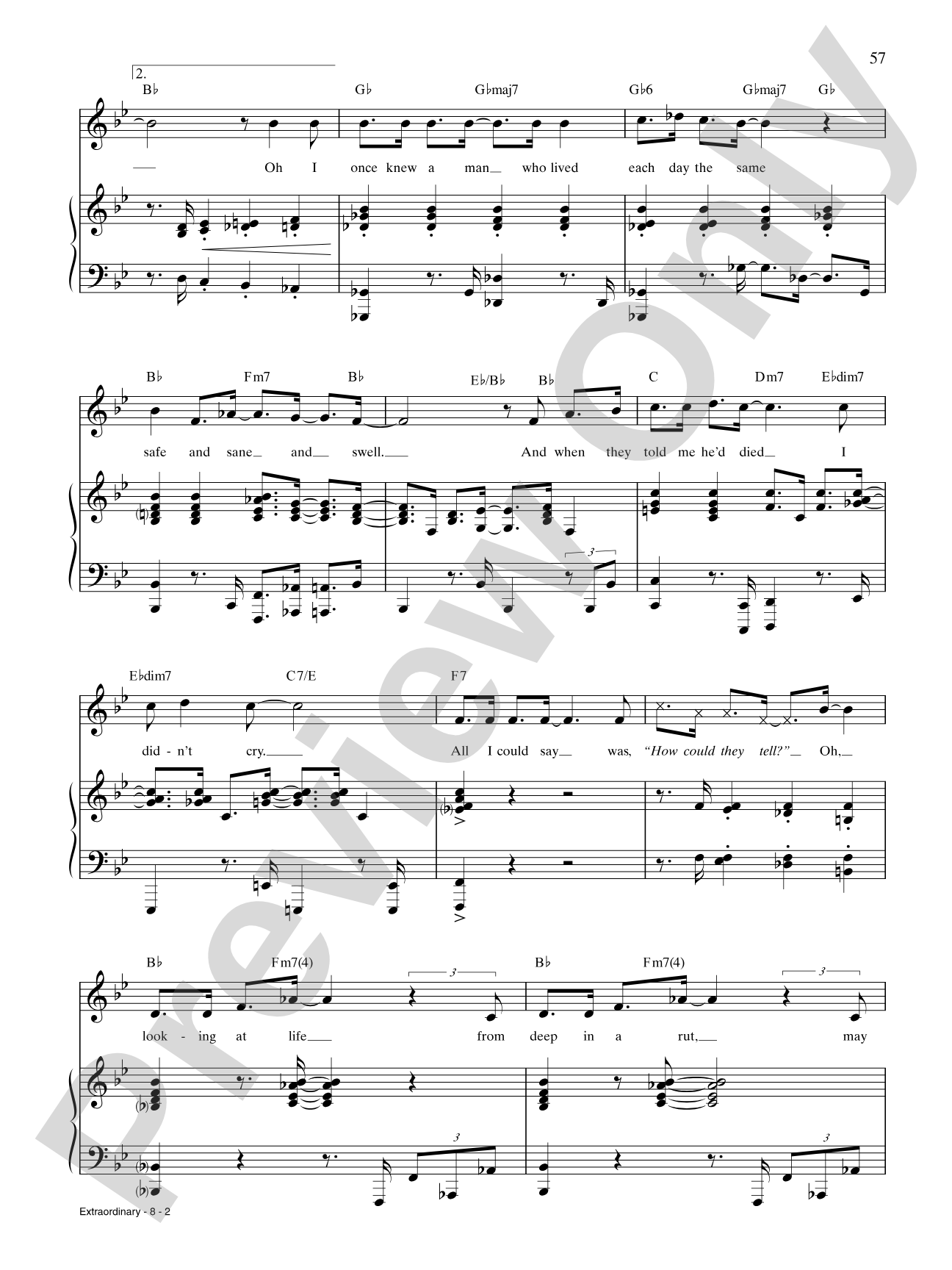 Extraordinary (from Pippin): Piano/Vocal/Chords