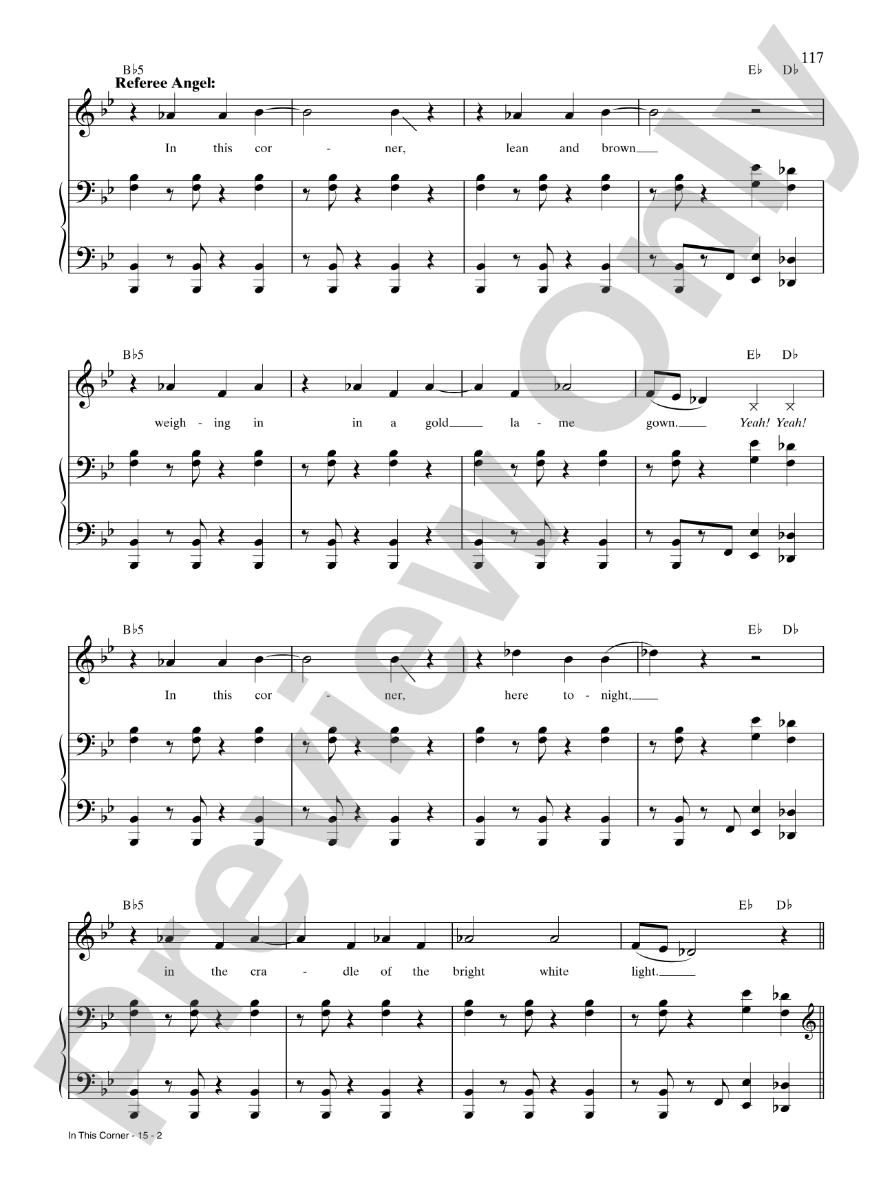 In This Corner (from Kinky Boots): Piano/Vocal/Chords