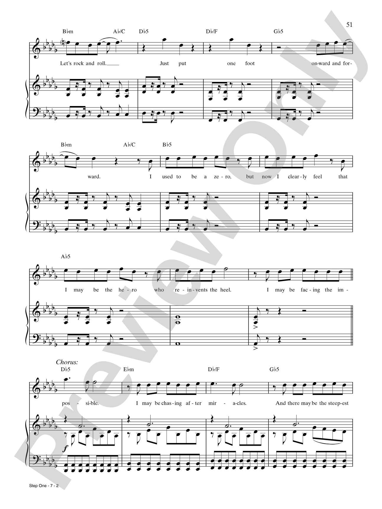 Step One (from Kinky Boots): Piano/Vocal/Chords