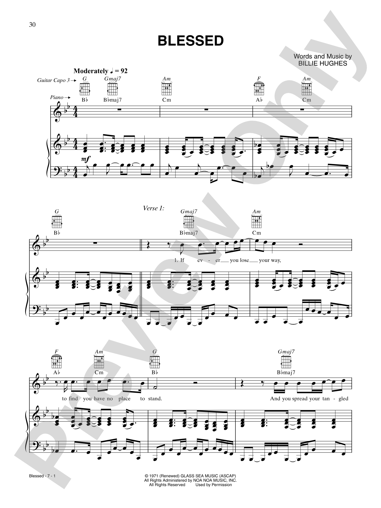 Blessed: Piano/Vocal/Guitar Digital Sheet Music