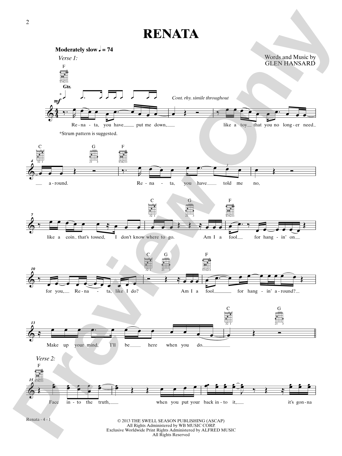 Renata: Lead Sheet Digital Sheet Music