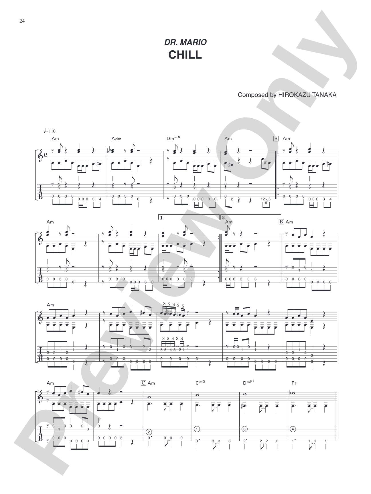Dr. Mario Chill: Guitar Tab