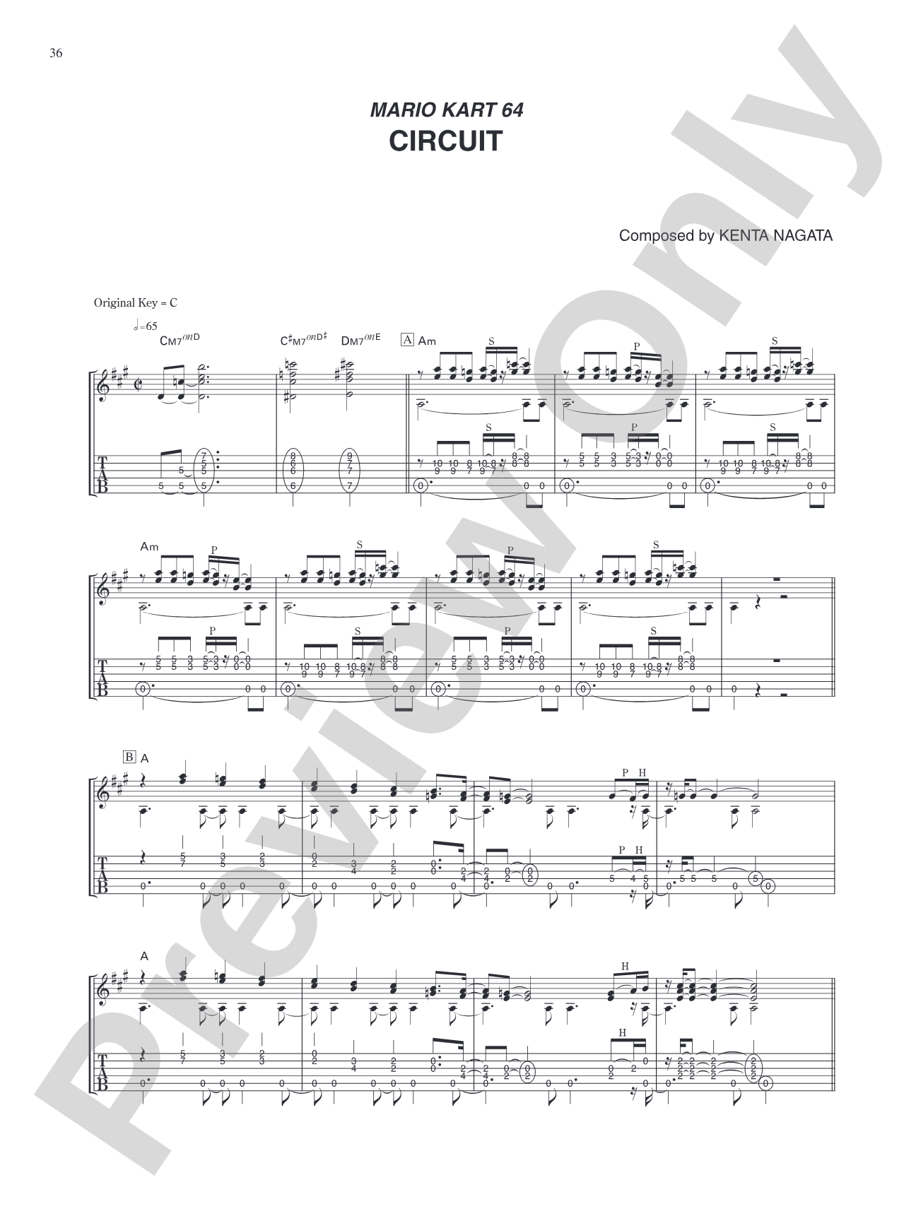 Mario Kart 64 Circuit: Guitar Tab