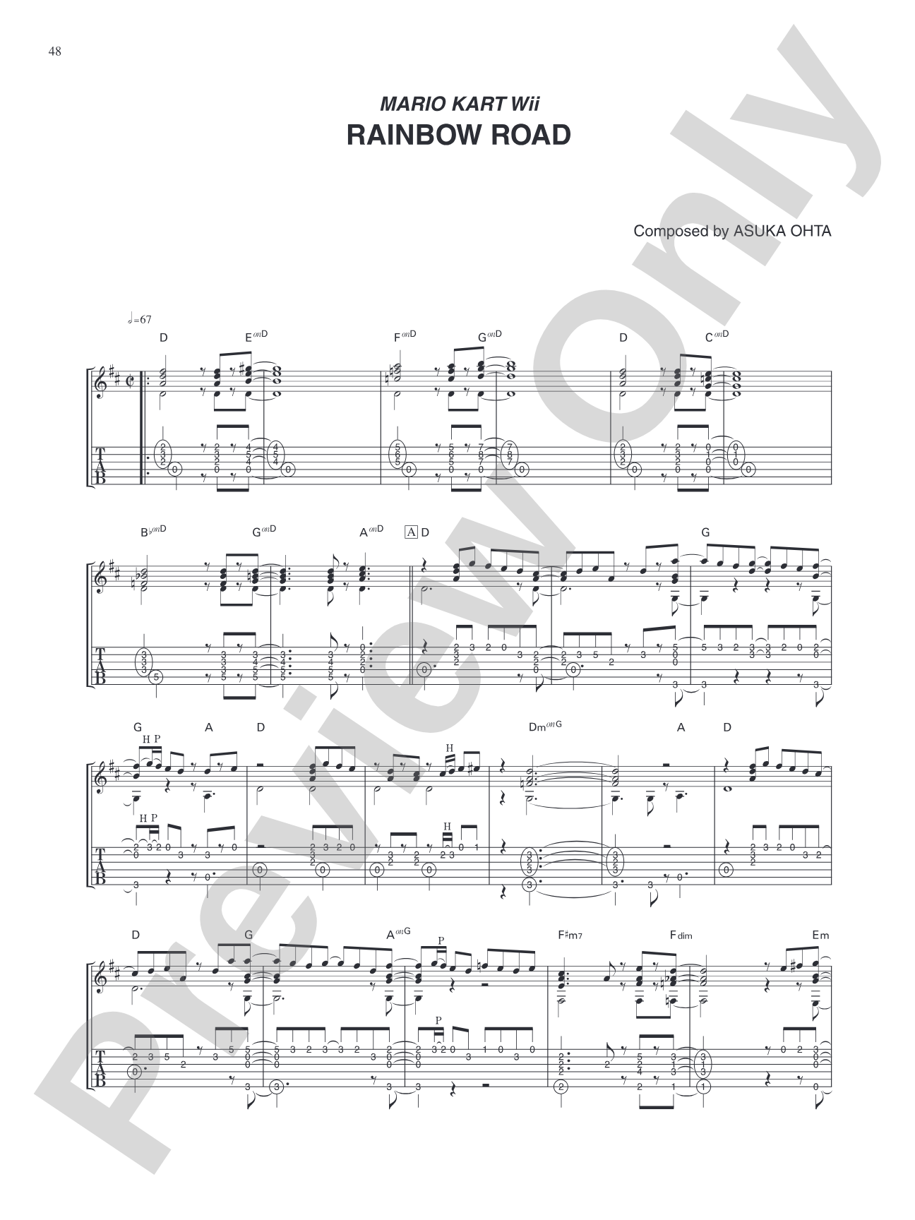 Mario Kart World Rainbow Road: Guitar Tab