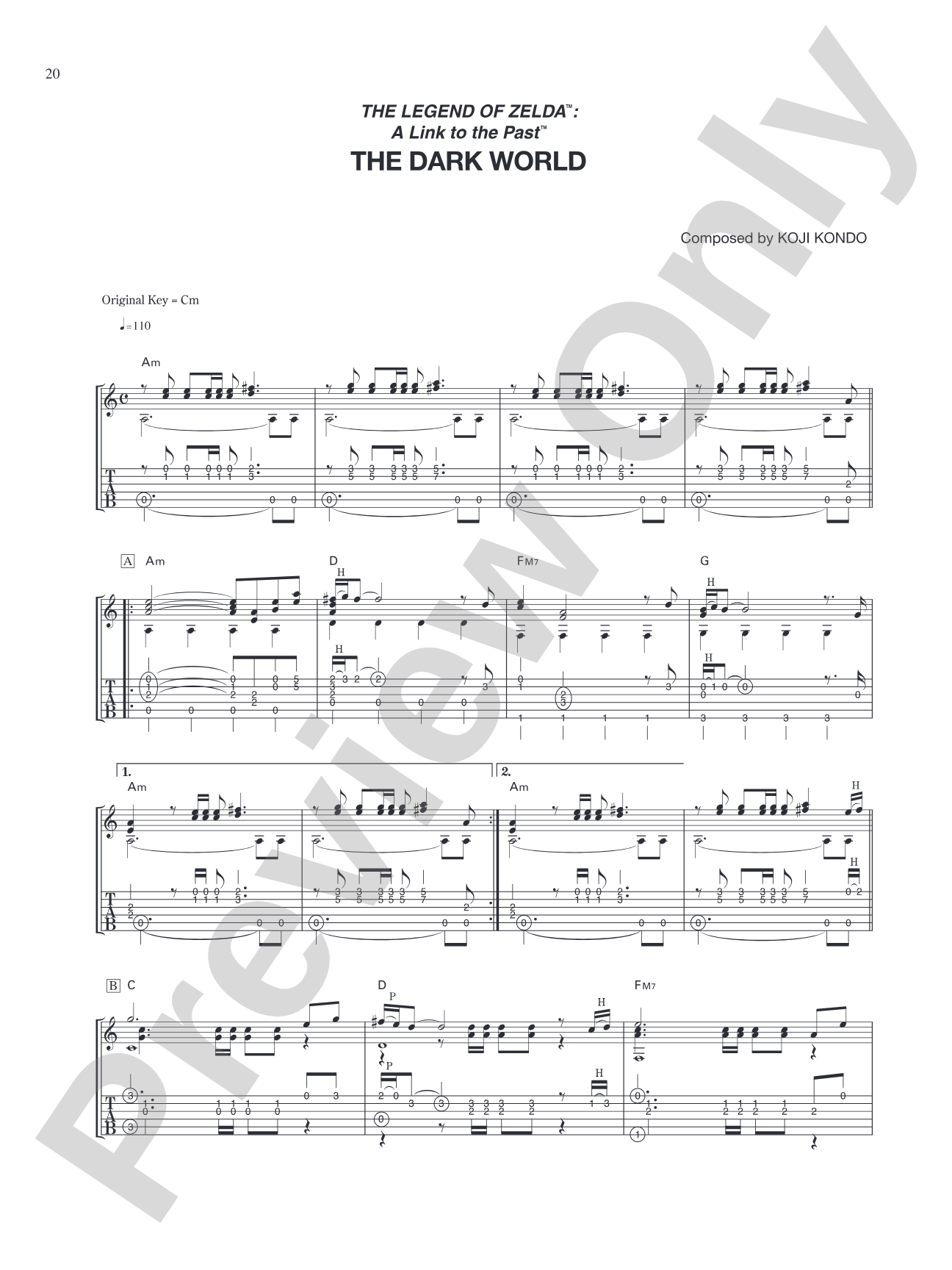 The Legend of Zelda™: A Link to the Past™ The Dark World: Guitar Tab