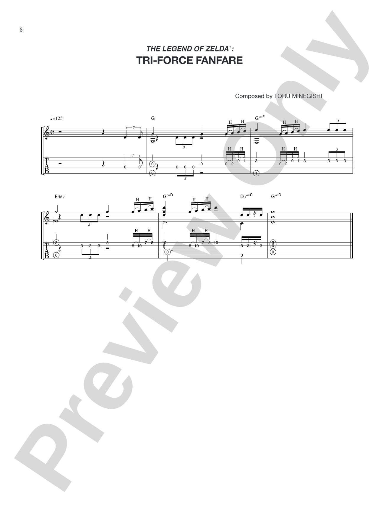 The Legend of Zelda™ Tri Force Fanfare: Guitar Tab