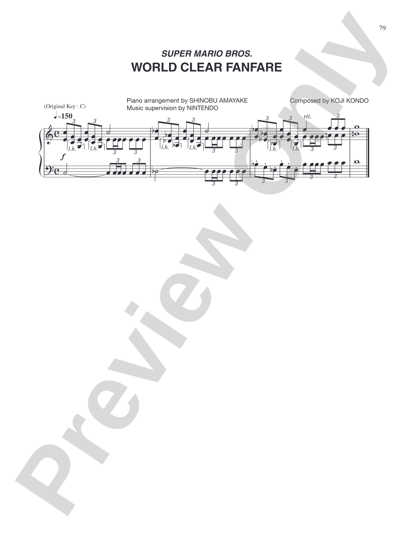 Super Mario Bros. World Clear Fanfare: Piano