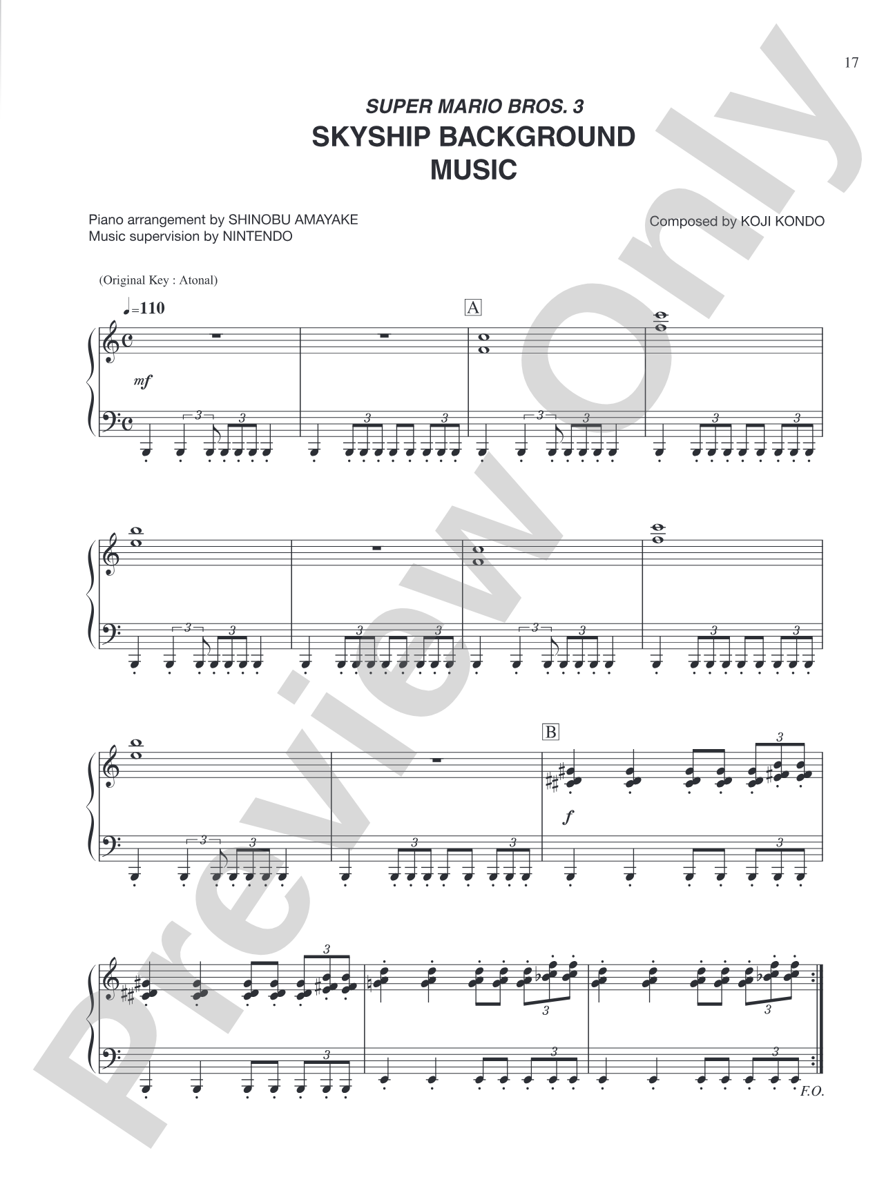 Super Mario Bros. 3 Skyship Background Music: Piano